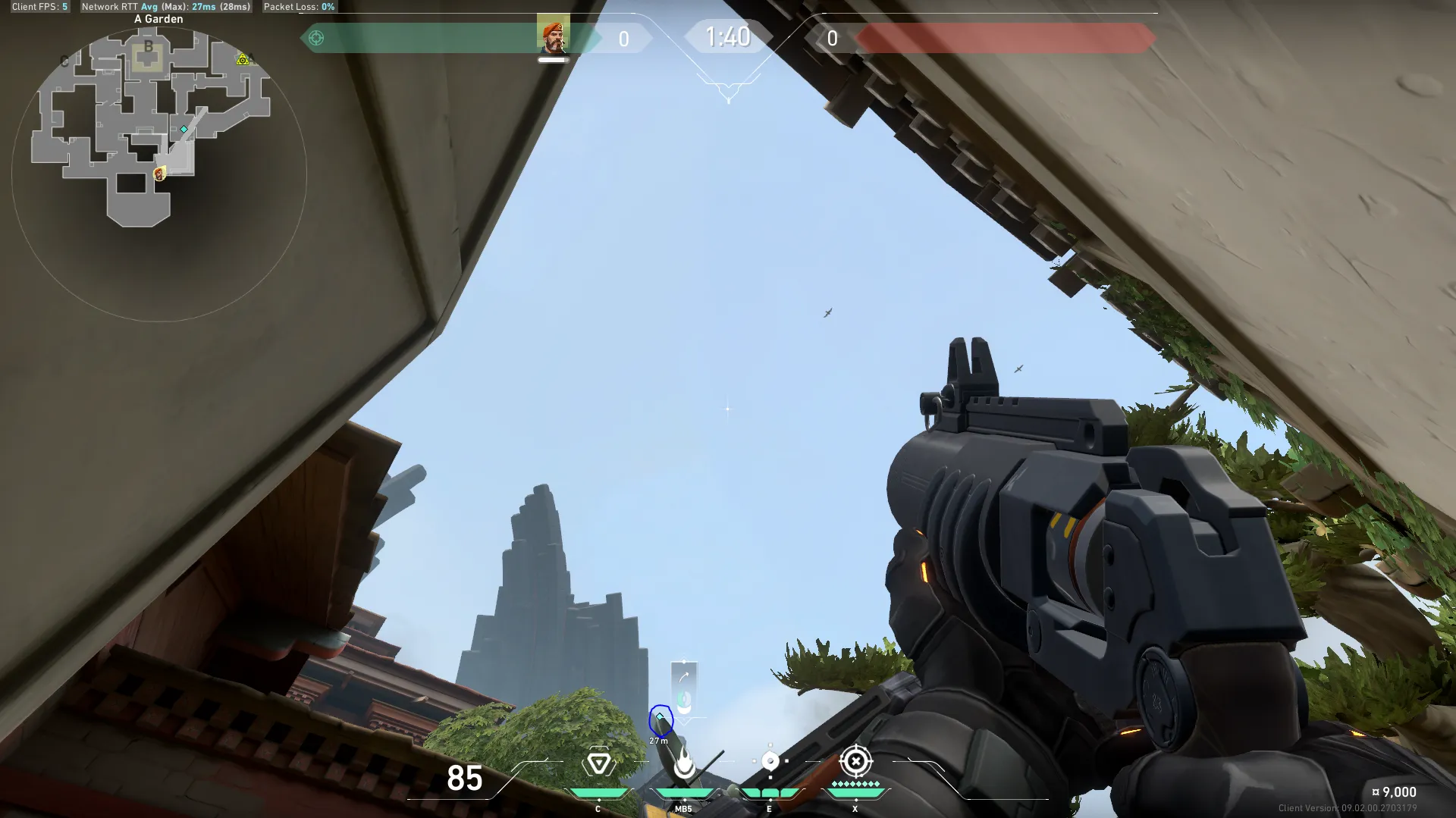 Brimstone Incendiary on Haven Attack Site A — step 2 of 3: Aim — line up the shot