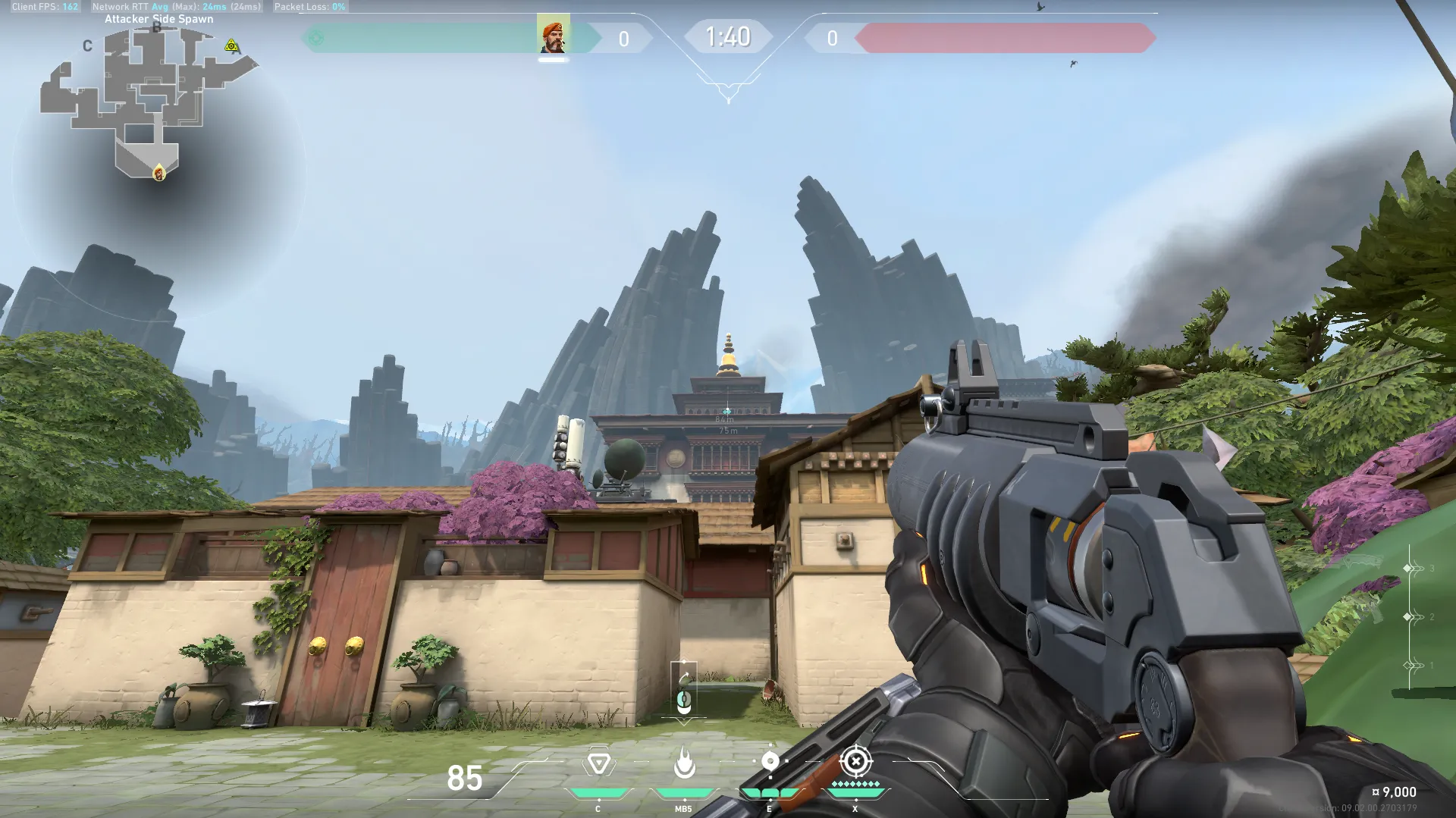 Brimstone Incendiary on Haven Attack Site B — step 2 of 3: Aim — line up the shot