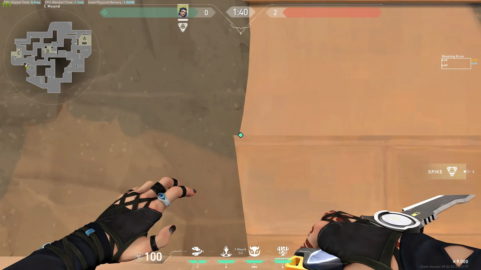 Fade Haunt on Lotus Attack Site C — step 1 of 3: Position — where to stand