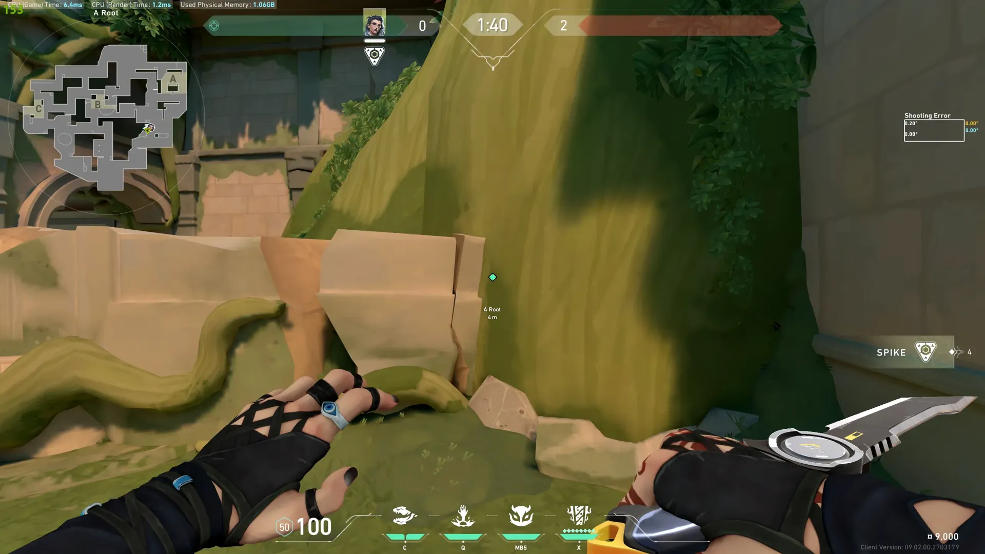 Fade Haunt on Lotus Attack Site A — step 1 of 3: Position — where to stand
