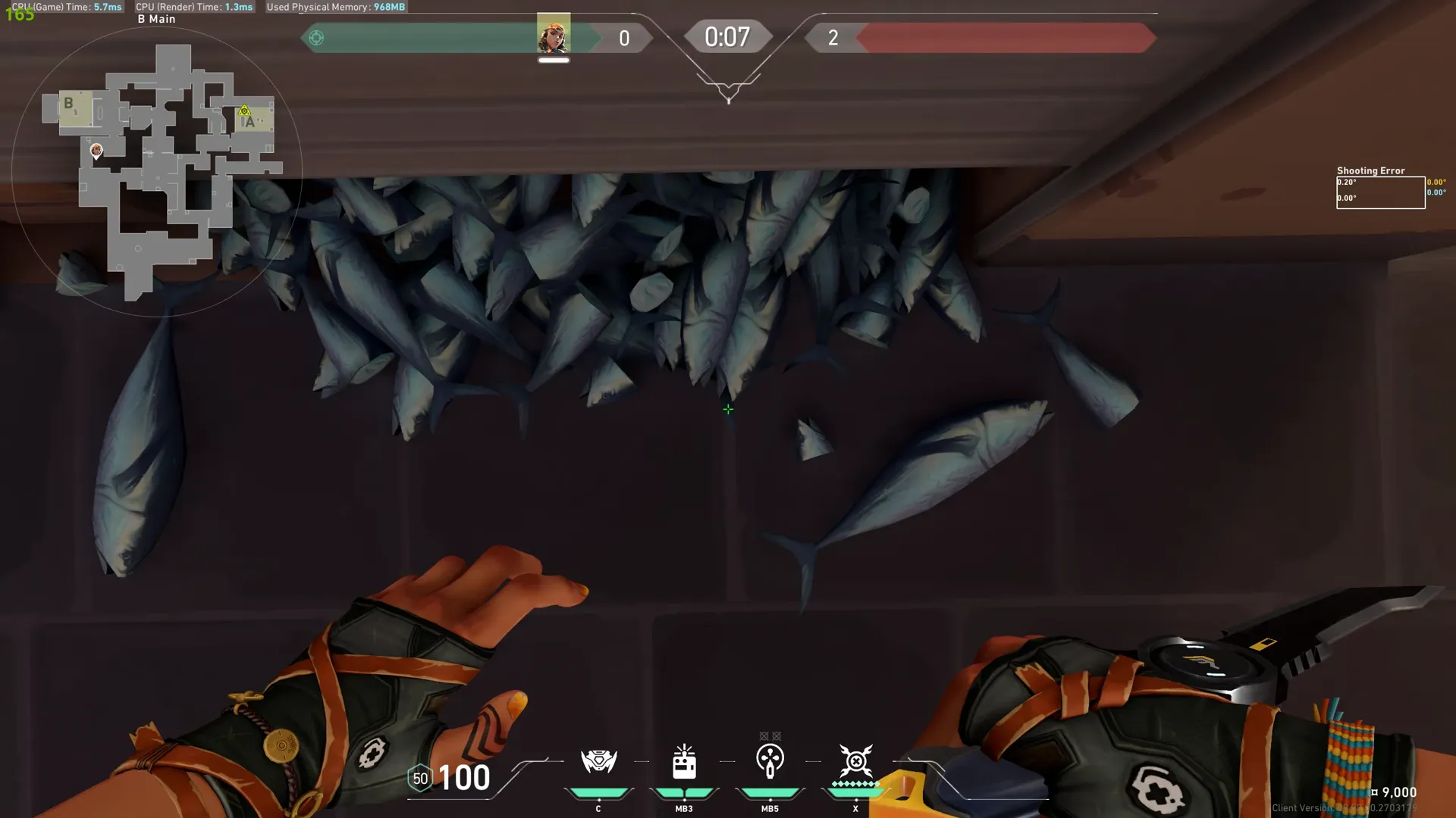 Attacking Nade to Stairs — Raze lineup on Ascent