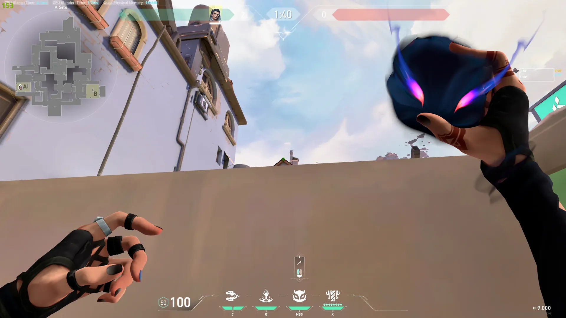 Fade Haunt on Ascent Defense Site A — step 2 of 3: Aim — line up the shot