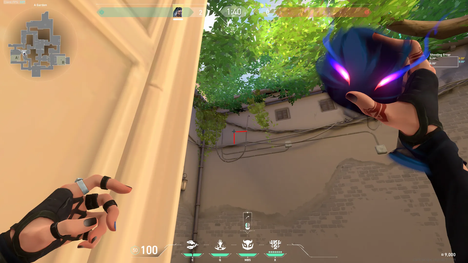 Fade Haunt on Ascent Defense Site A — step 2 of 3: Aim — line up the shot