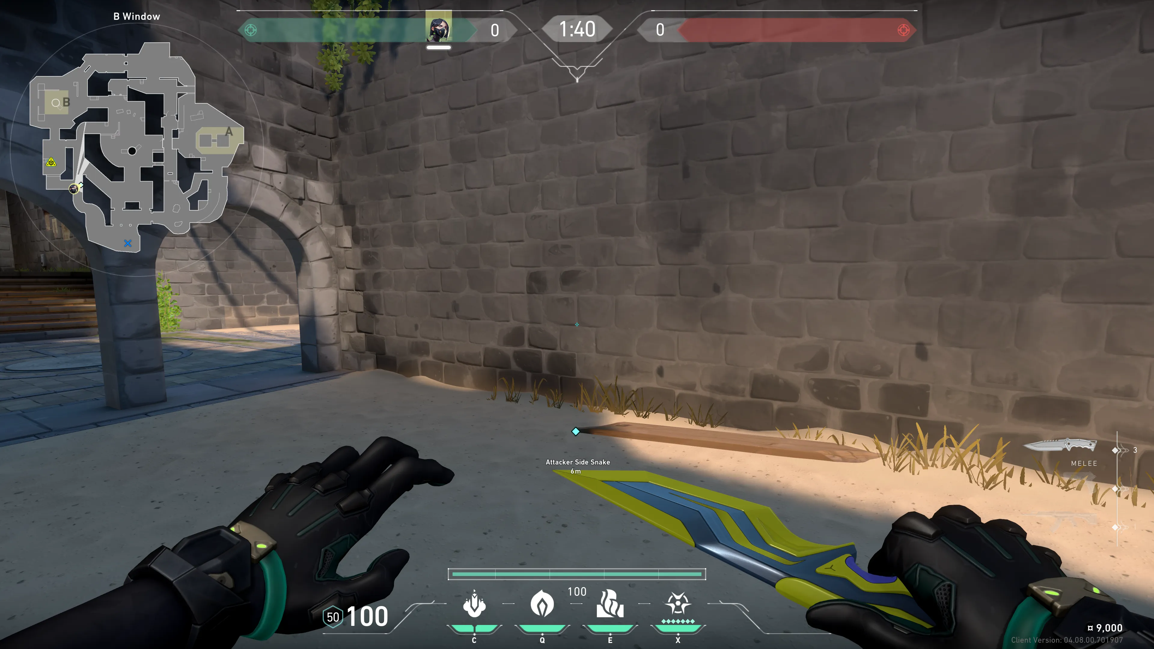 Viper Snake Bite on Breeze Attack Site B — step 1 of 3: Position — where to stand