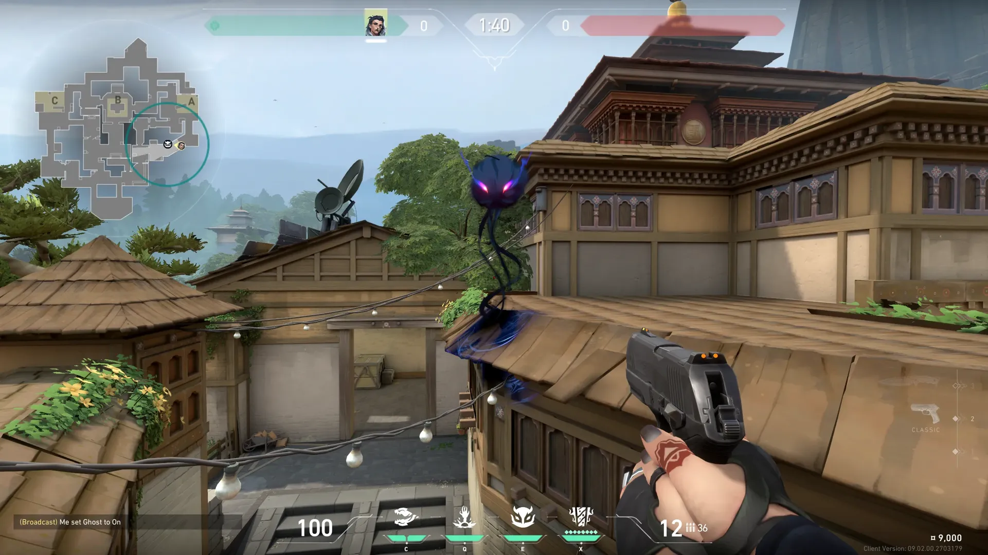 Fade Haunt on Haven Defense Site A — step 4 of 6: Aim — line up the shot