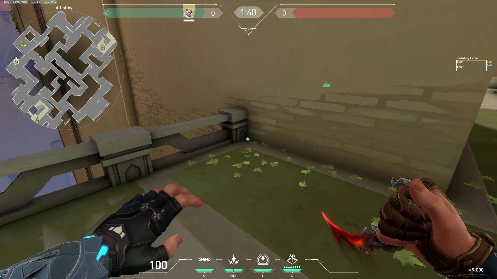Sova Recon Bolt on Abyss Attack Site A — step 1 of 3: Position — where to stand