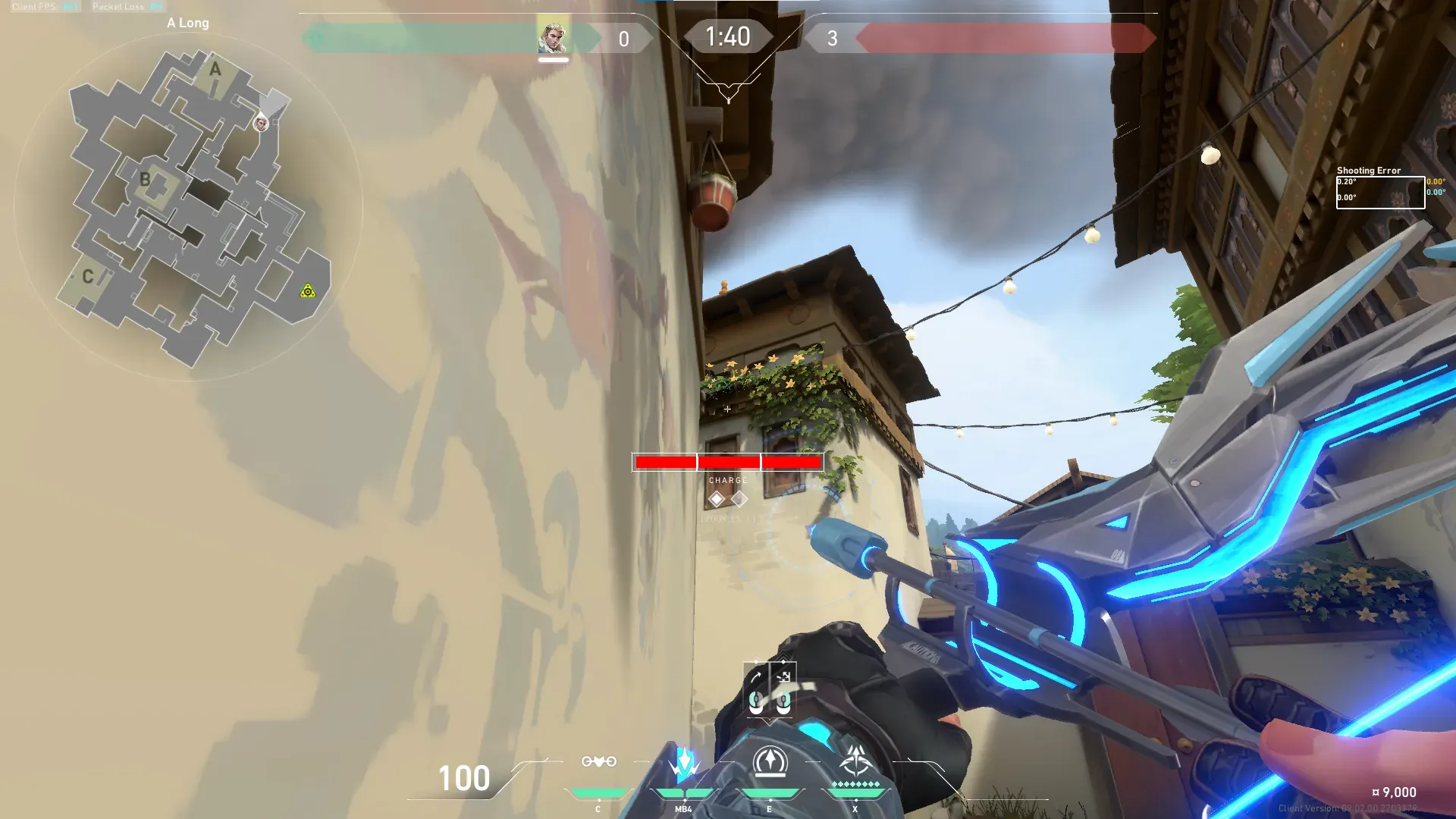 Sova Recon Bolt on Haven Attack Site A — step 2 of 3: Aim — line up the shot