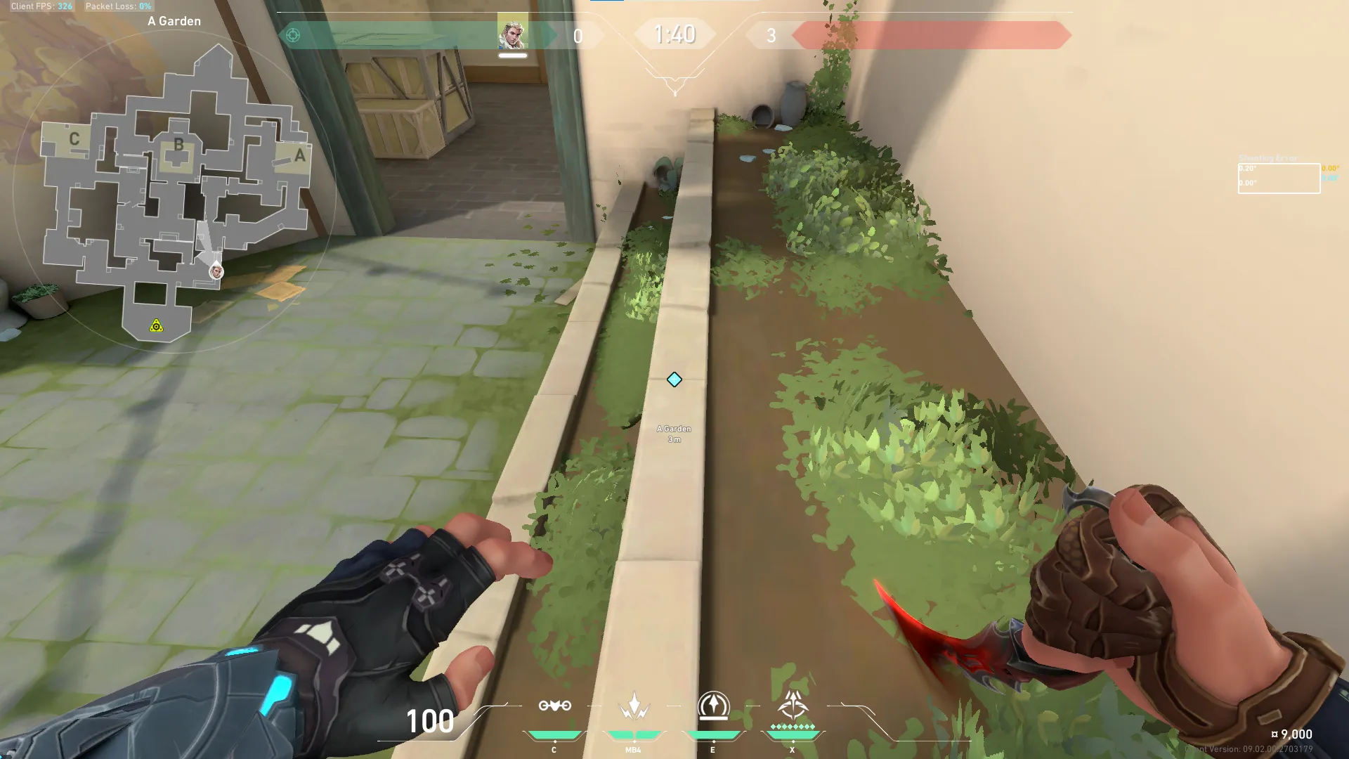Sova Recon Bolt on Haven Attack Site A — step 1 of 3: Position — where to stand