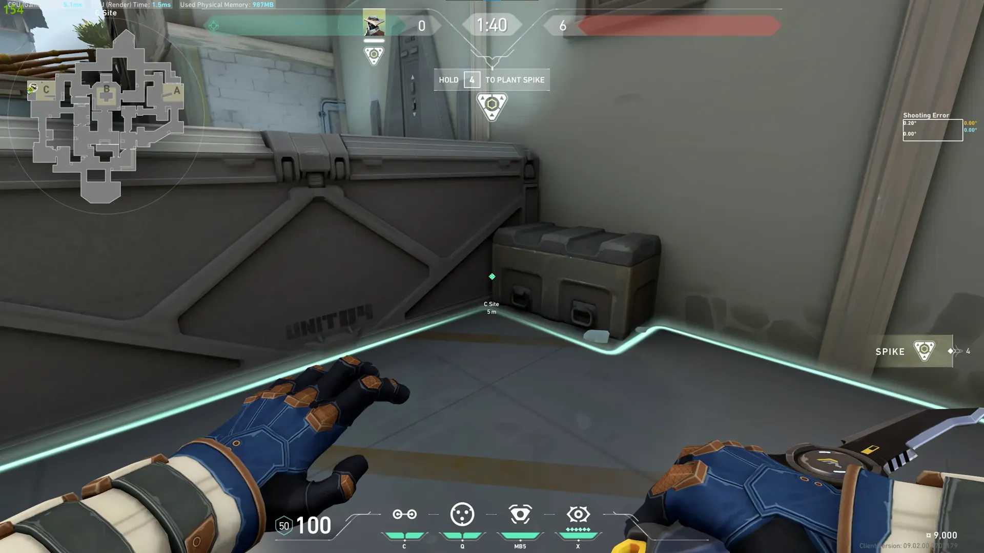 Cypher Cyber Cage on Haven Defense Site C — step 1 of 3: Position — where to stand