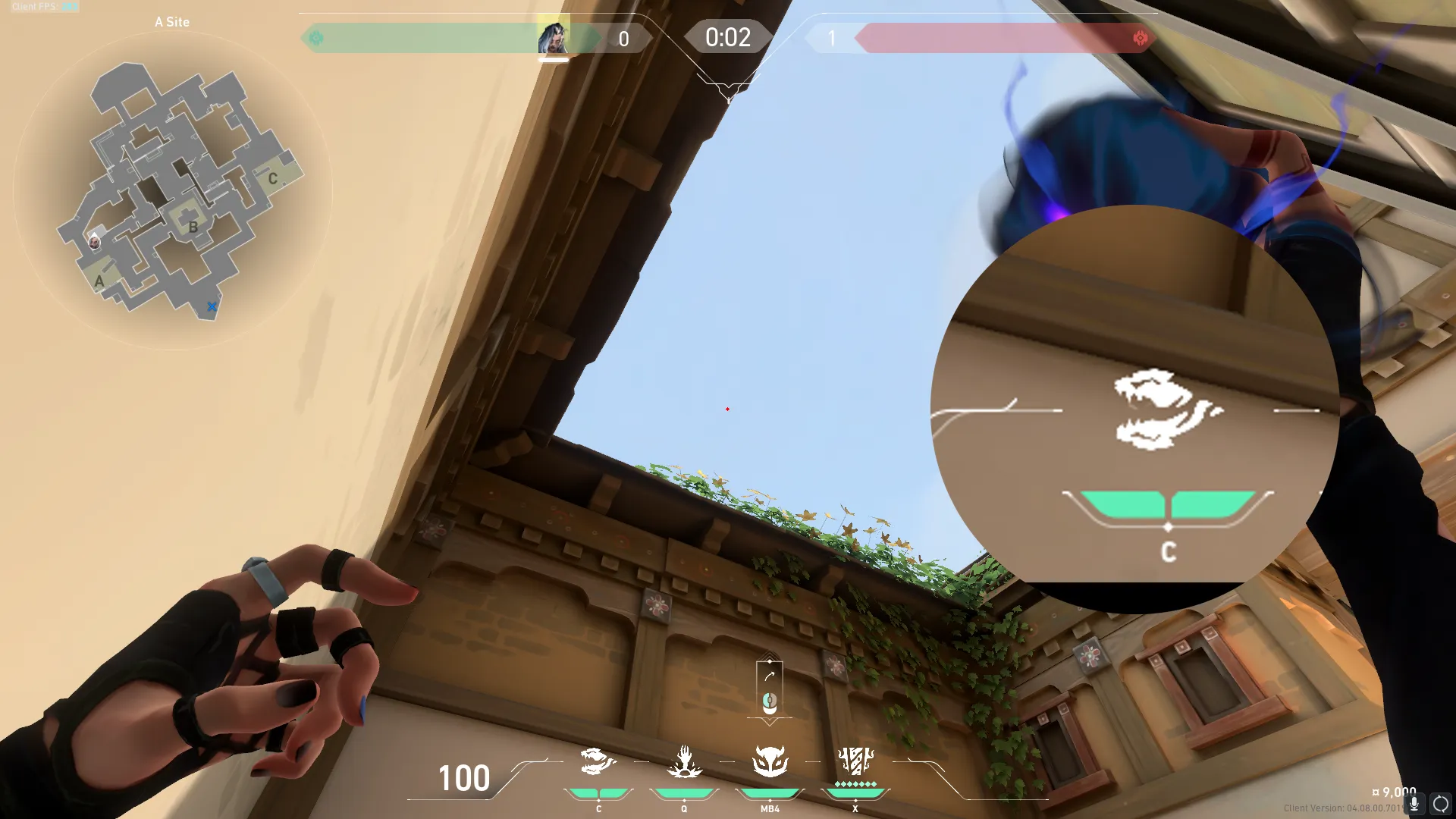 Fade Haunt on Haven Attack Site A — step 2 of 3: Aim — line up the shot