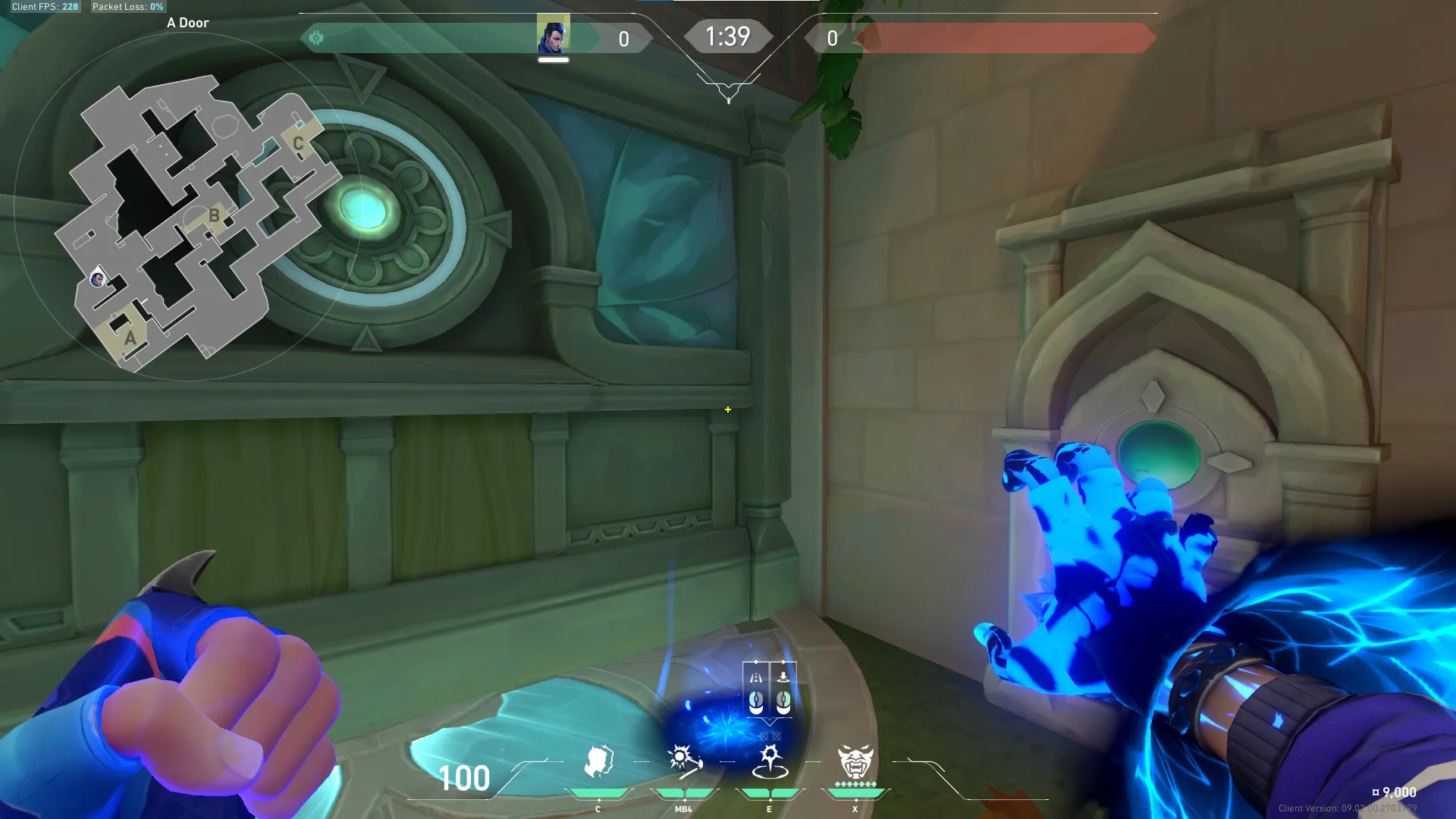 Yoru Gatecrash on Lotus Attack Mid — step 3 of 4: Aim — line up the shot