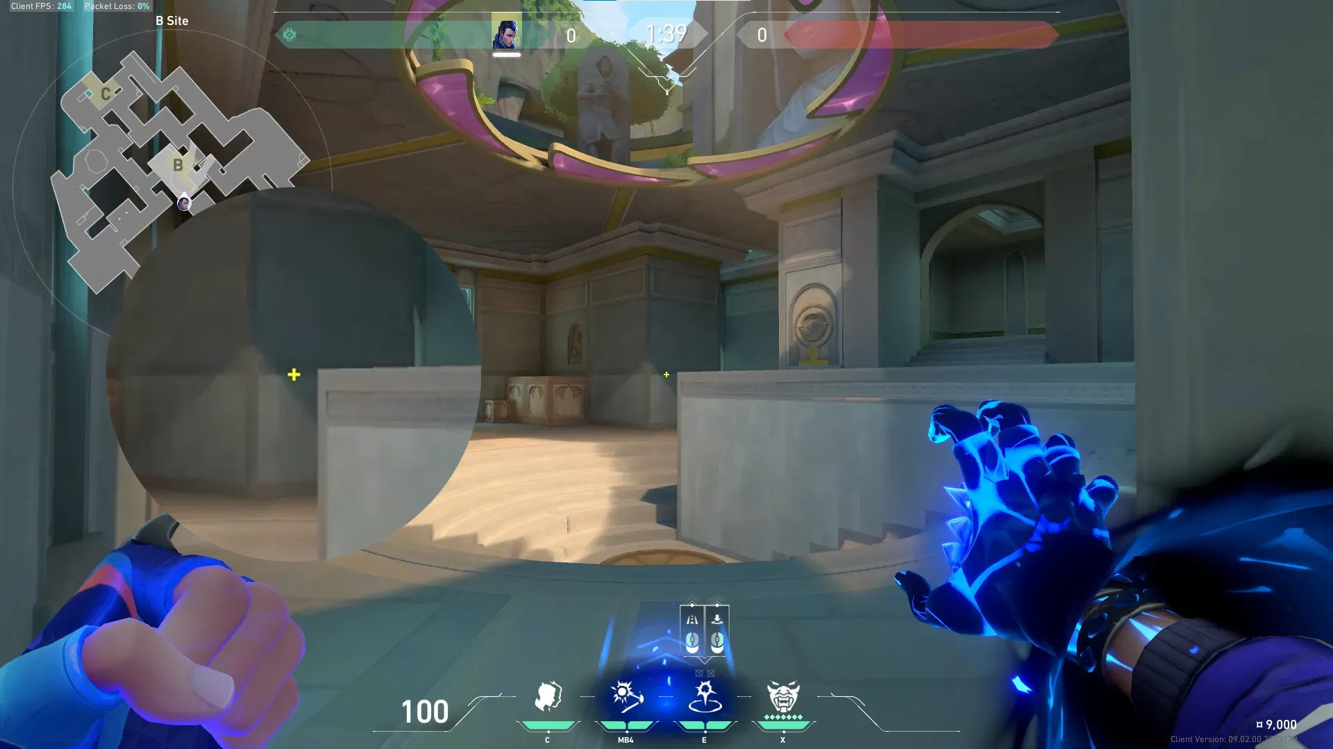Yoru Gatecrash on Lotus Defense Site C — step 3 of 4: Aim — line up the shot