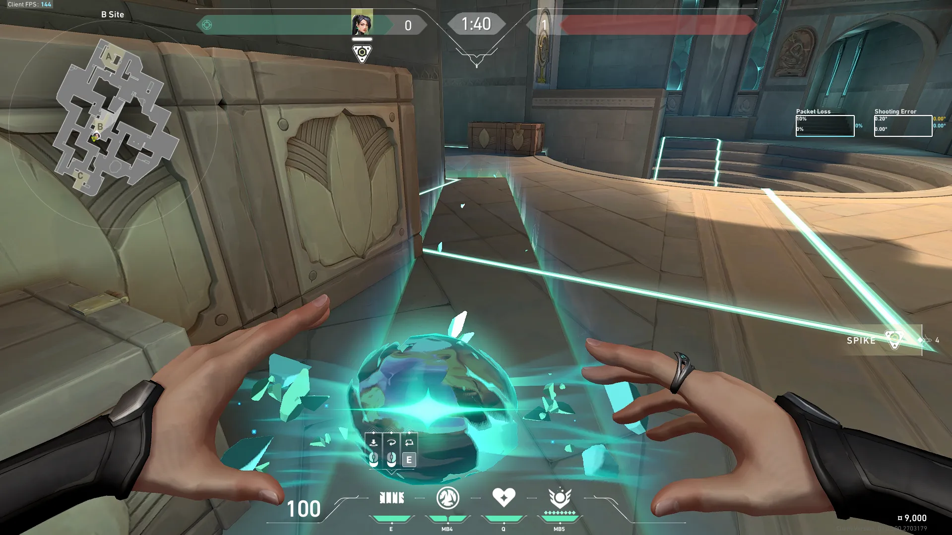 Sage Barrier Orb on Lotus Defense Site B — step 3 of 4: Aim — line up the shot