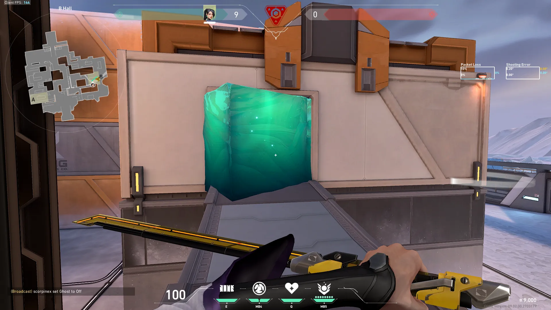 Sage Barrier Orb on Icebox Defense Site B — step 5 of 6: Aim — line up the shot