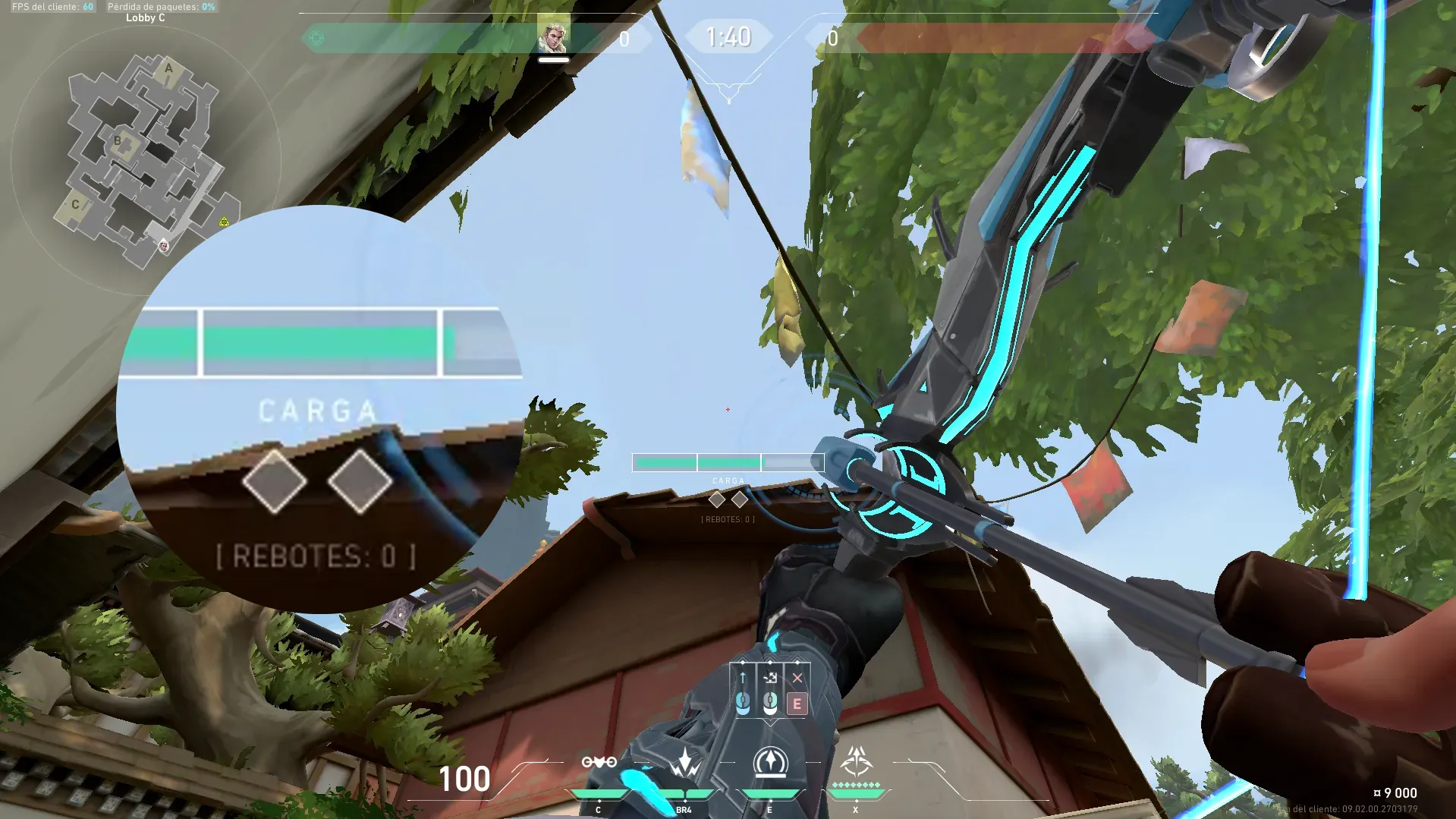 Sova Recon Bolt on Haven Attack Site A — step 2 of 3: Aim — line up the shot
