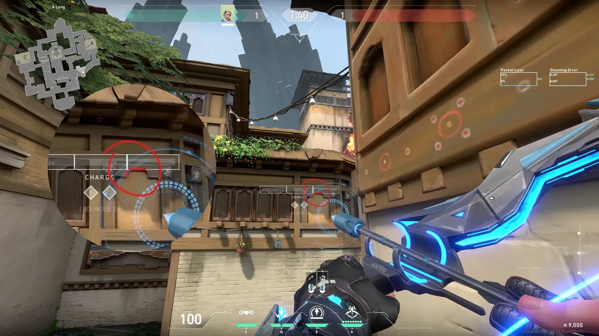 Sova Recon Bolt on Haven Attack Site A — step 2 of 3: Aim — line up the shot