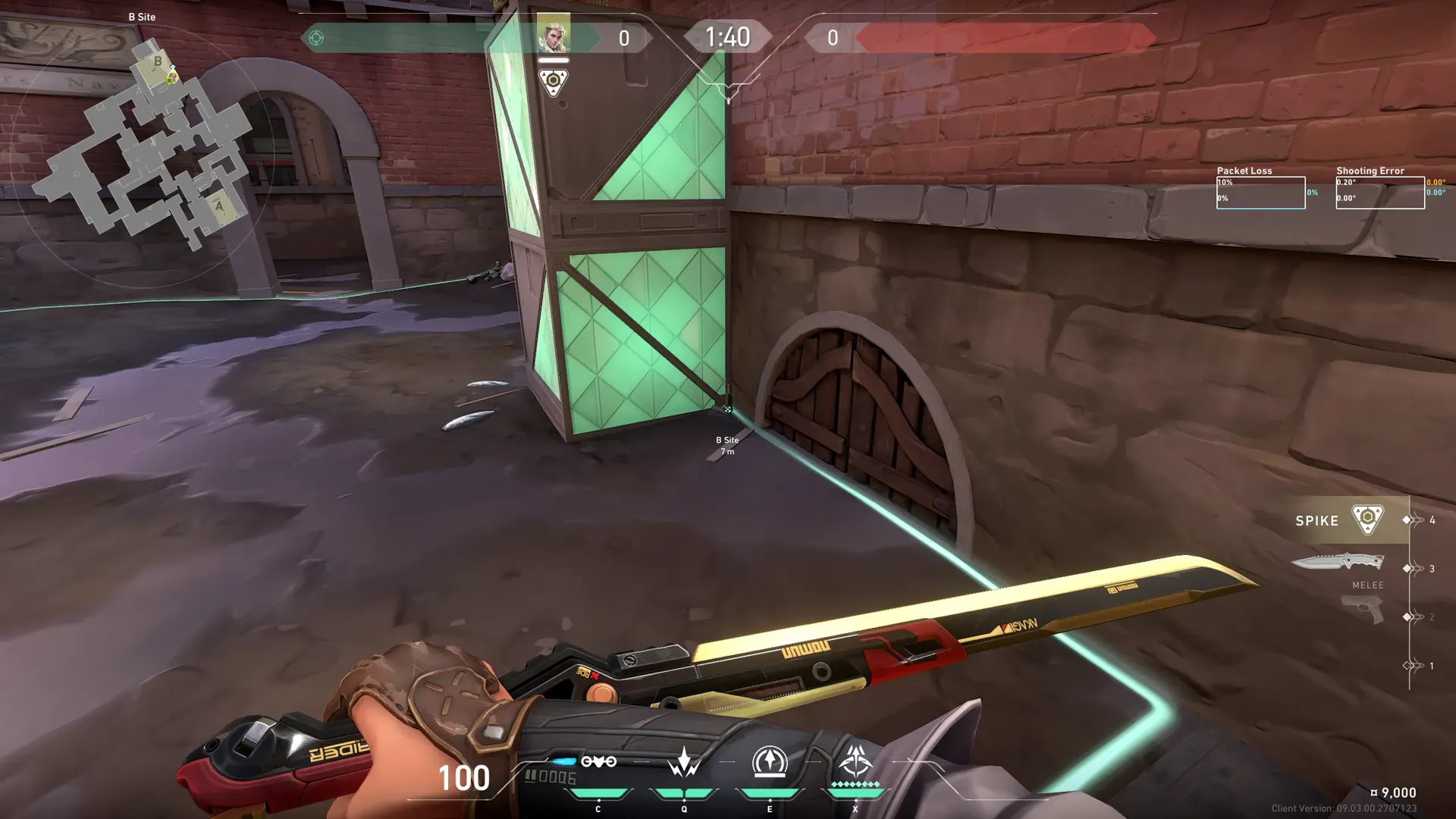Sova Recon Bolt on Ascent Defense Site A — step 1 of 3: Position — where to stand