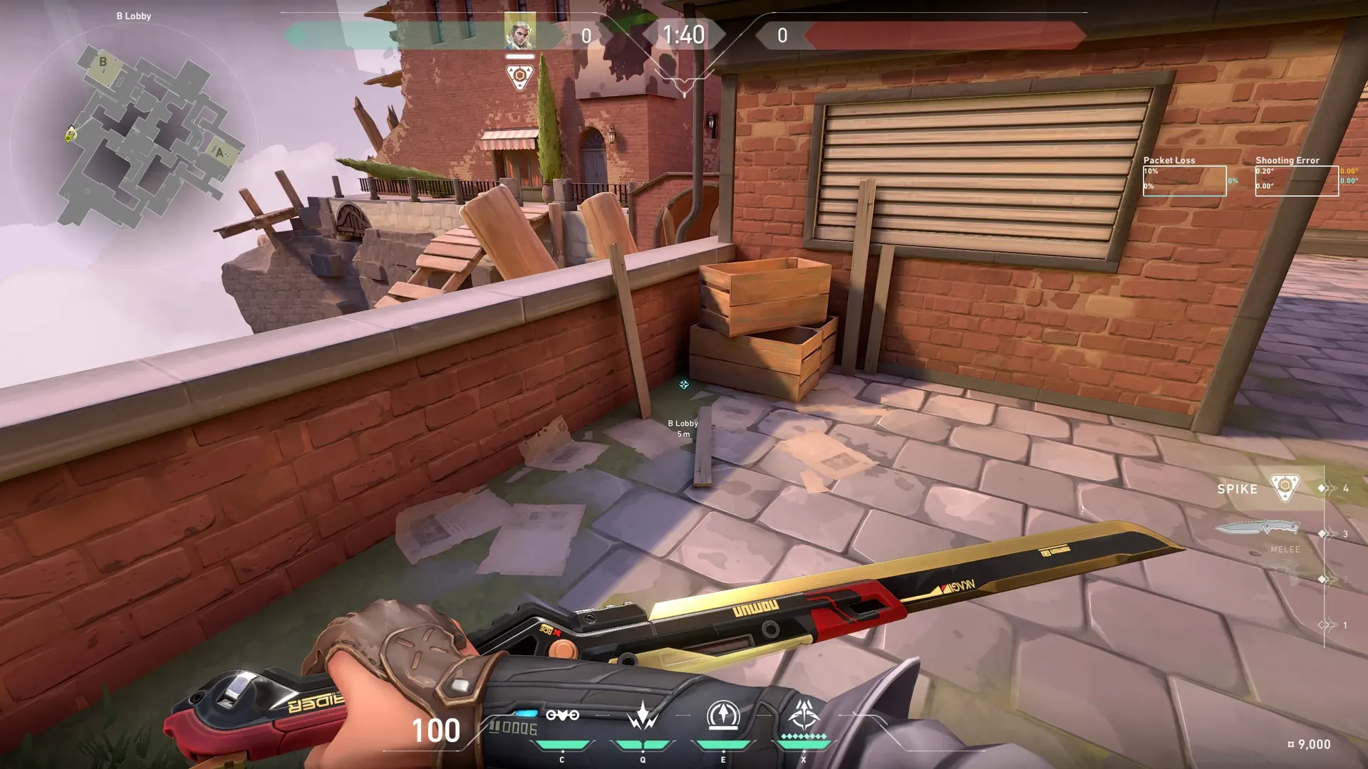 Sova Recon Bolt on Ascent Attack Site B — step 1 of 3: Position — where to stand