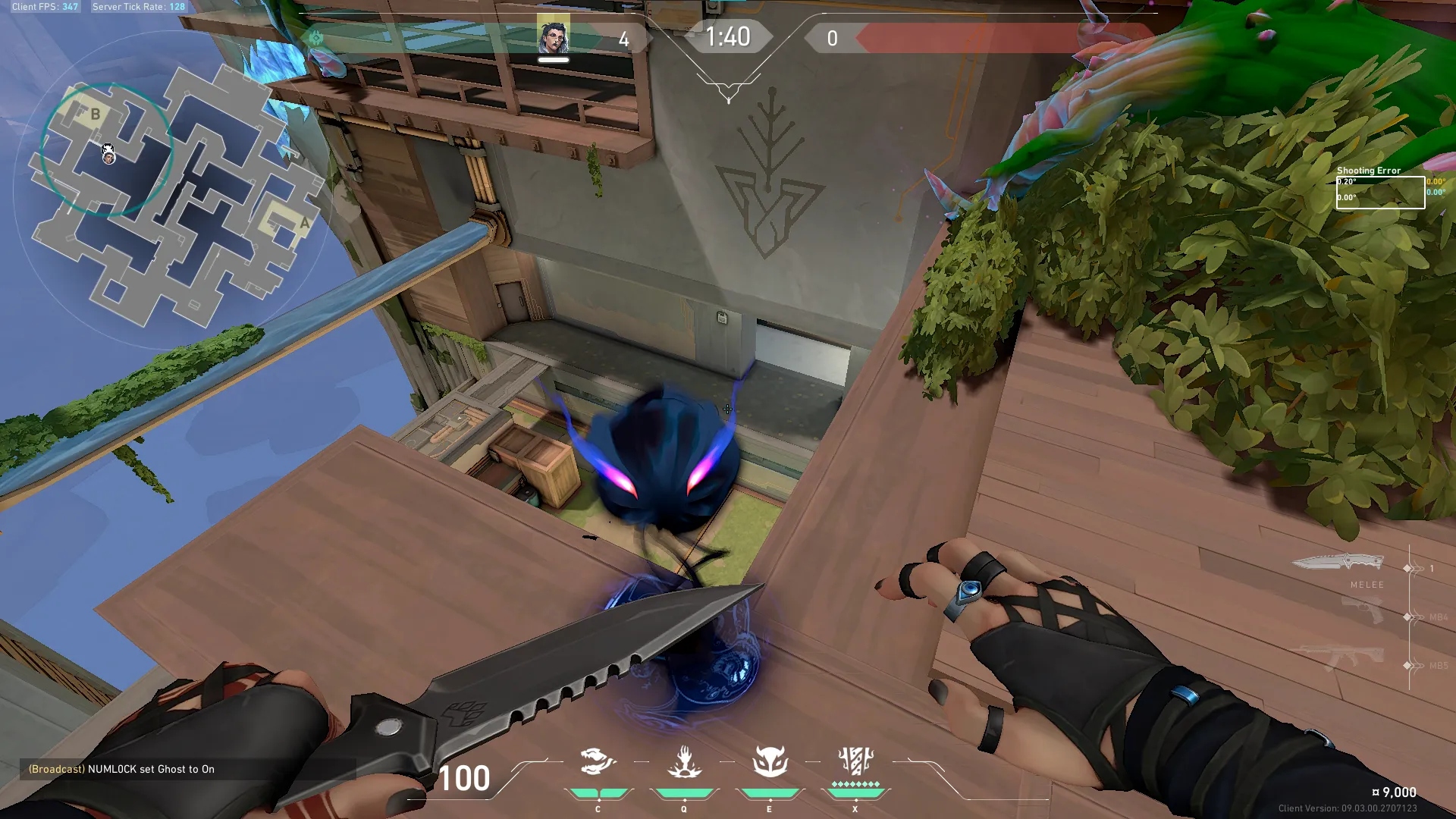 Fade Haunt on Abyss Attack Site B — step 5 of 6: Aim — line up the shot