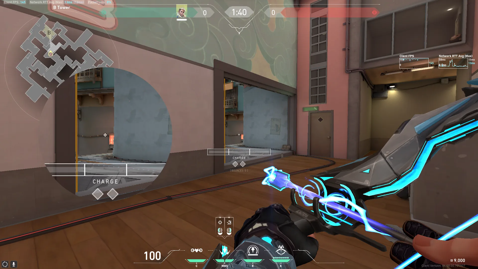 Sova Shock Bolt on Split Defense Site B — step 2 of 3: Aim — line up the shot