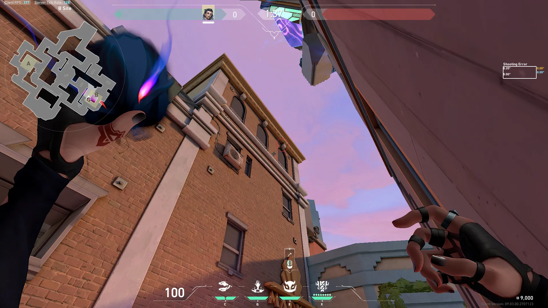 Fade Haunt on Sunset Defense Site B — step 3 of 6: Aim — line up the shot