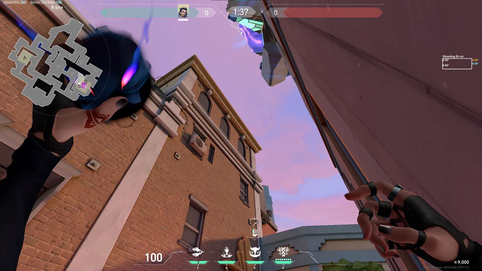 Fade Haunt on Sunset Defense Site B — step 4 of 6: Aim — line up the shot