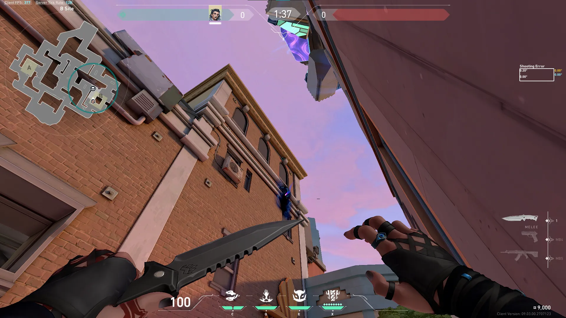 Fade Haunt on Sunset Defense Site B — step 5 of 6: Aim — line up the shot