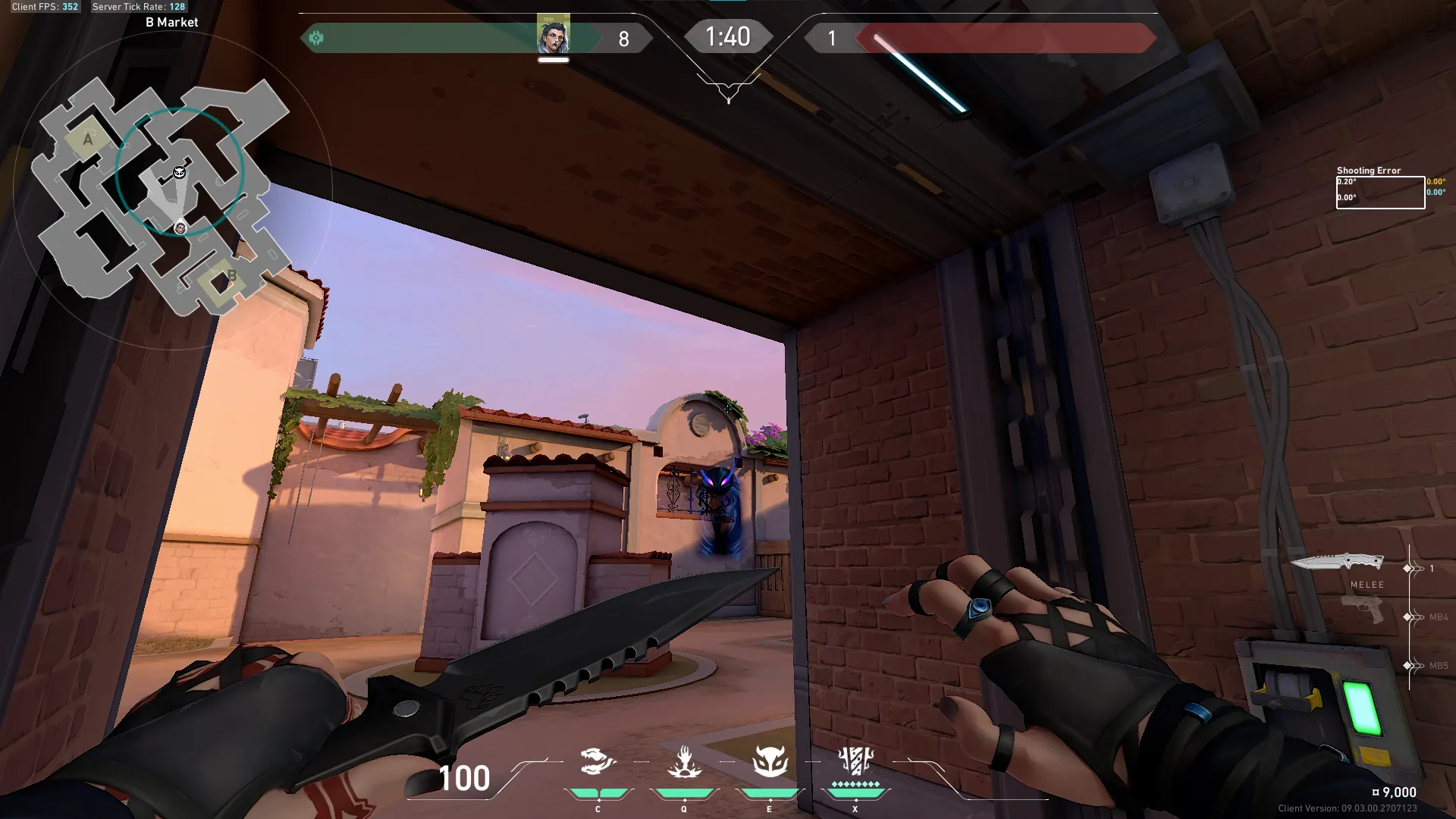 Fade Haunt on Sunset Defense Mid — step 3 of 5: Aim — line up the shot
