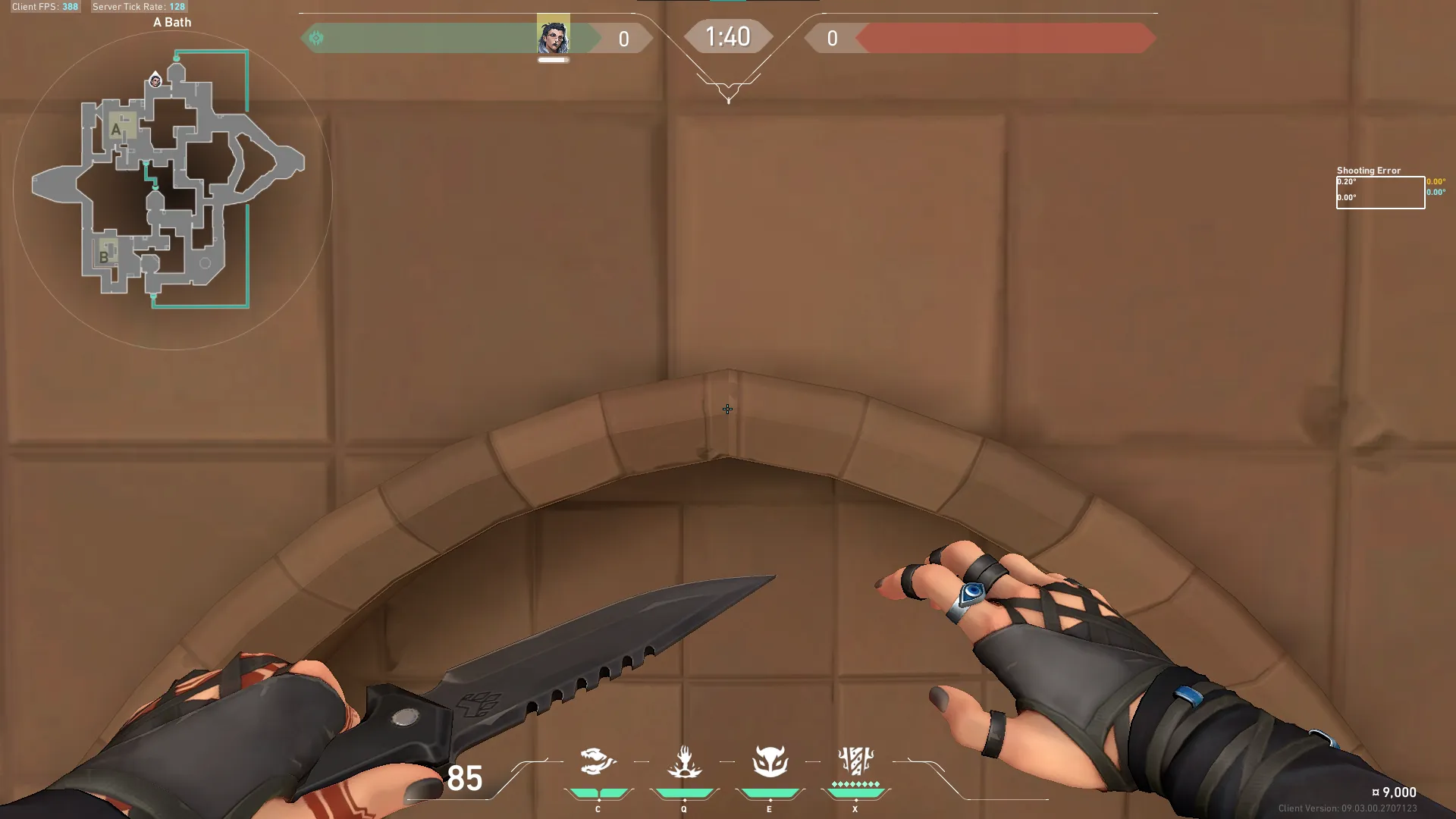 Fade Haunt on Bind Attack Site A — step 2 of 5: Aim — line up the shot