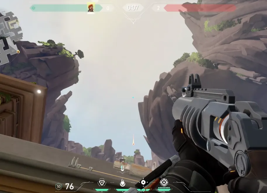 Brimstone Incendiary on Abyss Attack Site A — step 2 of 3: Aim — line up the shot