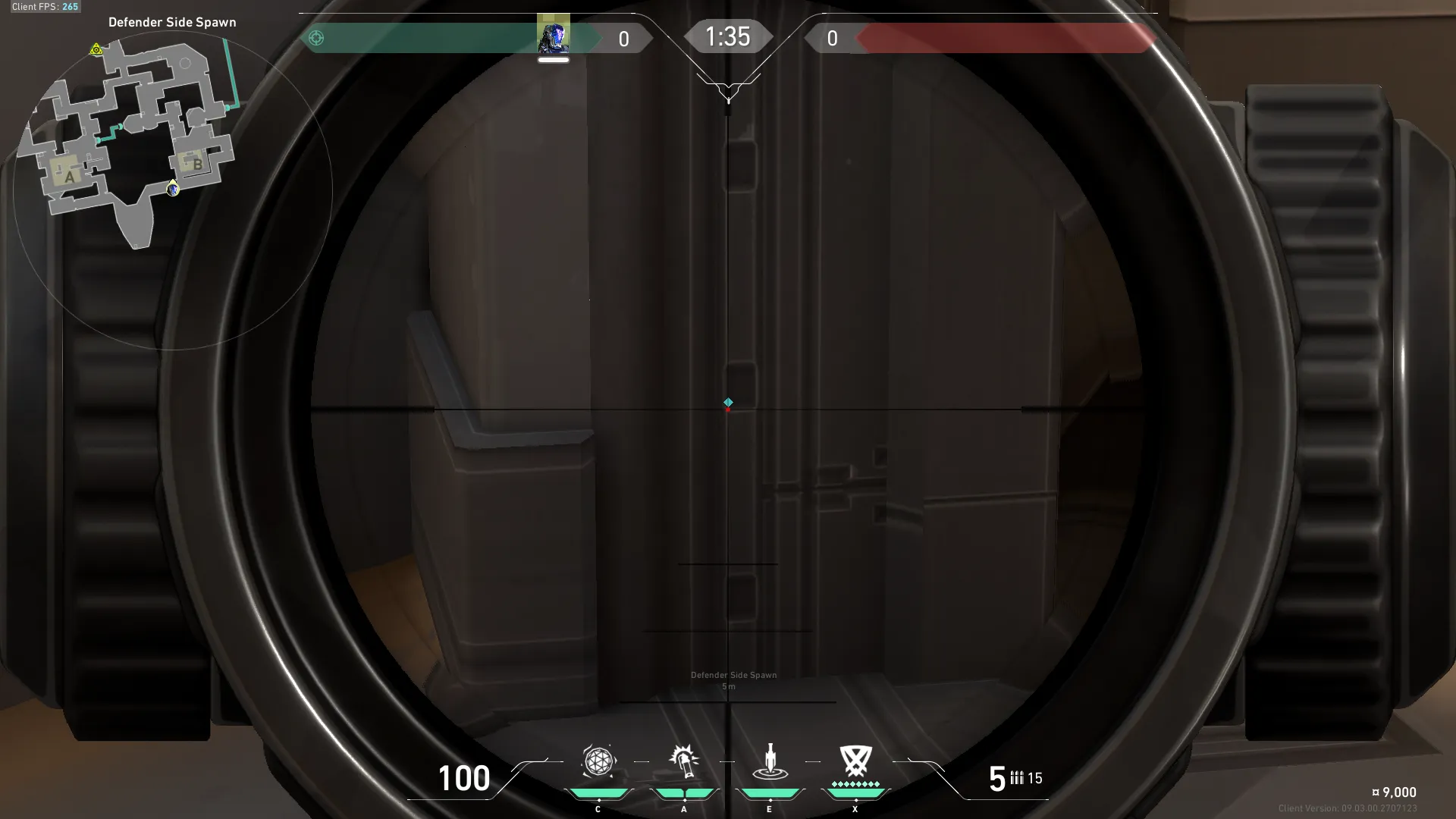 KAY/O Zero_Point on Bind Defense Site B — step 2 of 4: Aim — line up the shot