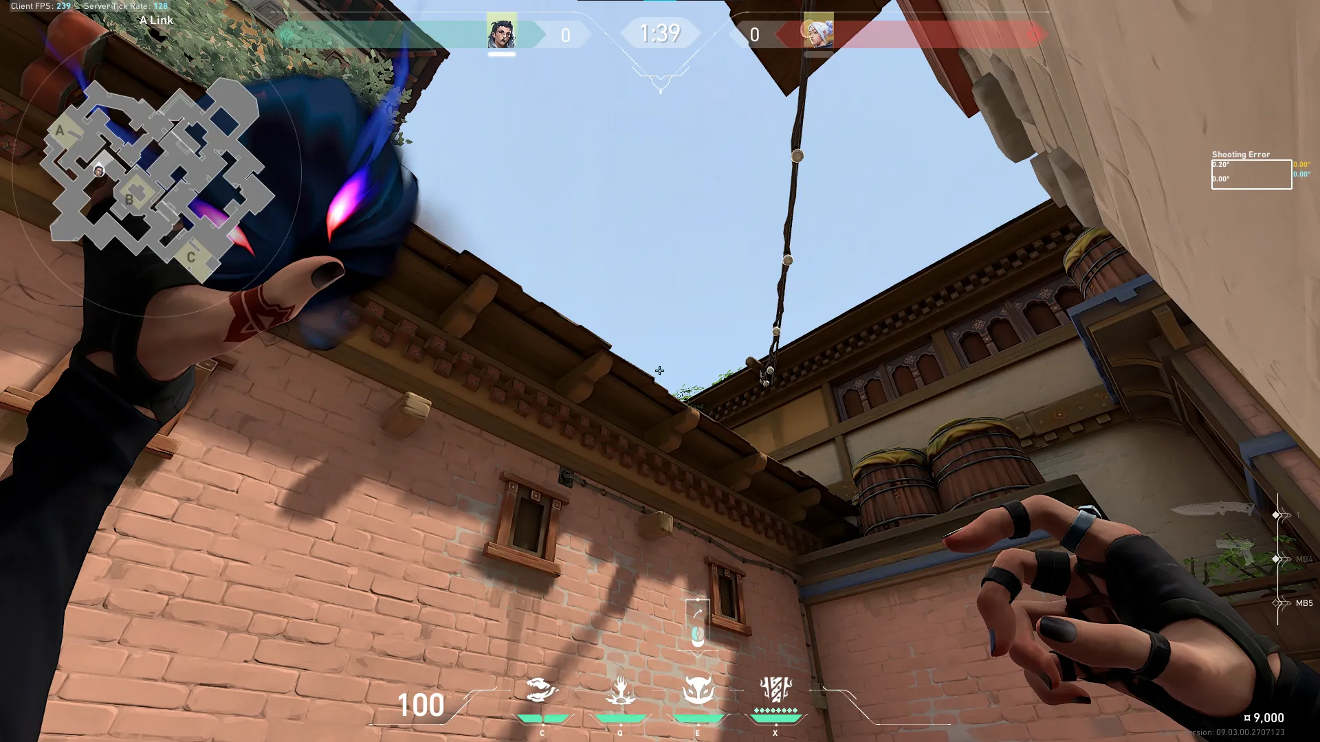 Fade Haunt on Haven Defense Site A — step 2 of 3: Aim — line up the shot