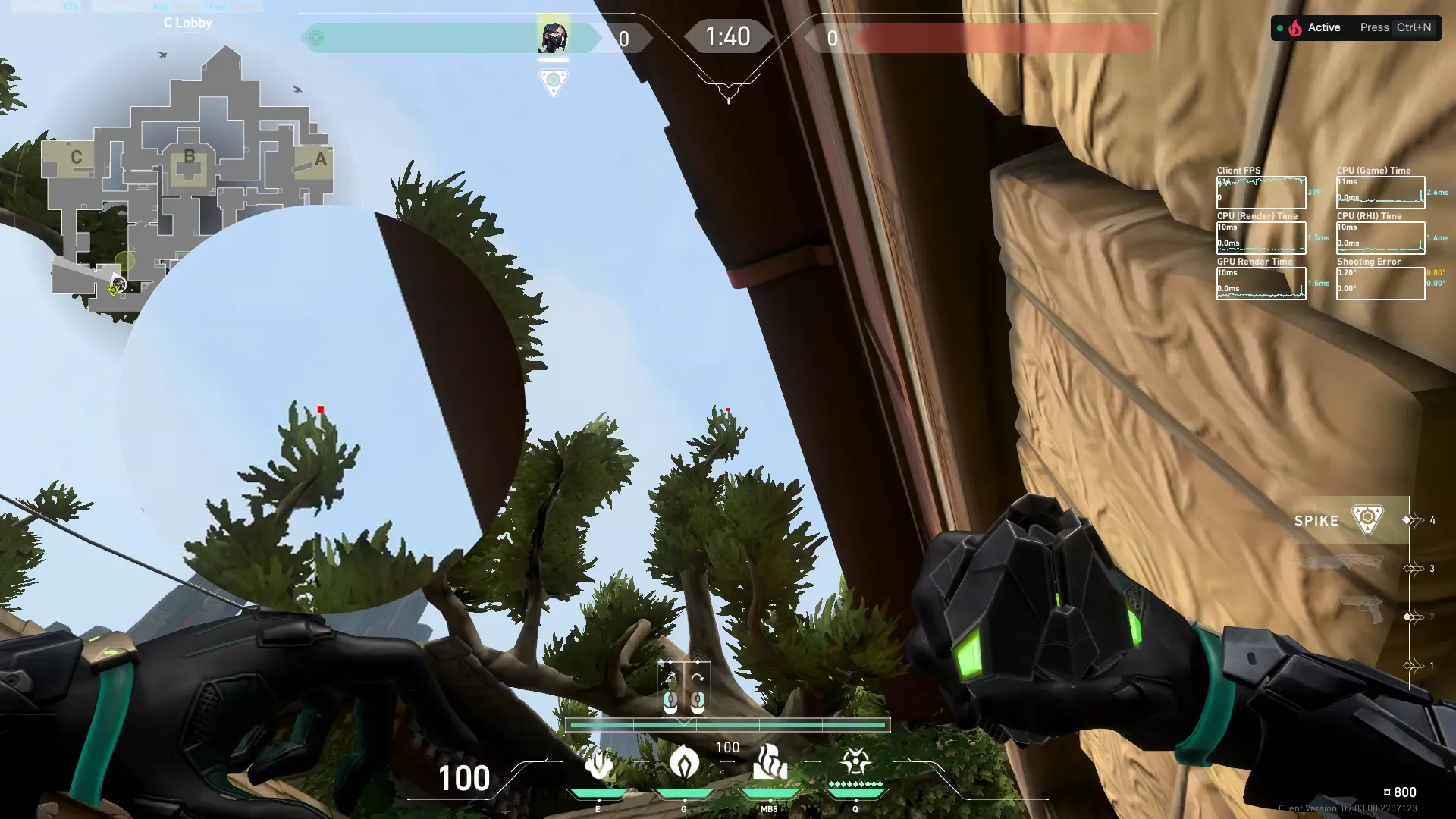 Viper Poison Cloud on Haven Attack Site C — step 2 of 3: Aim — line up the shot