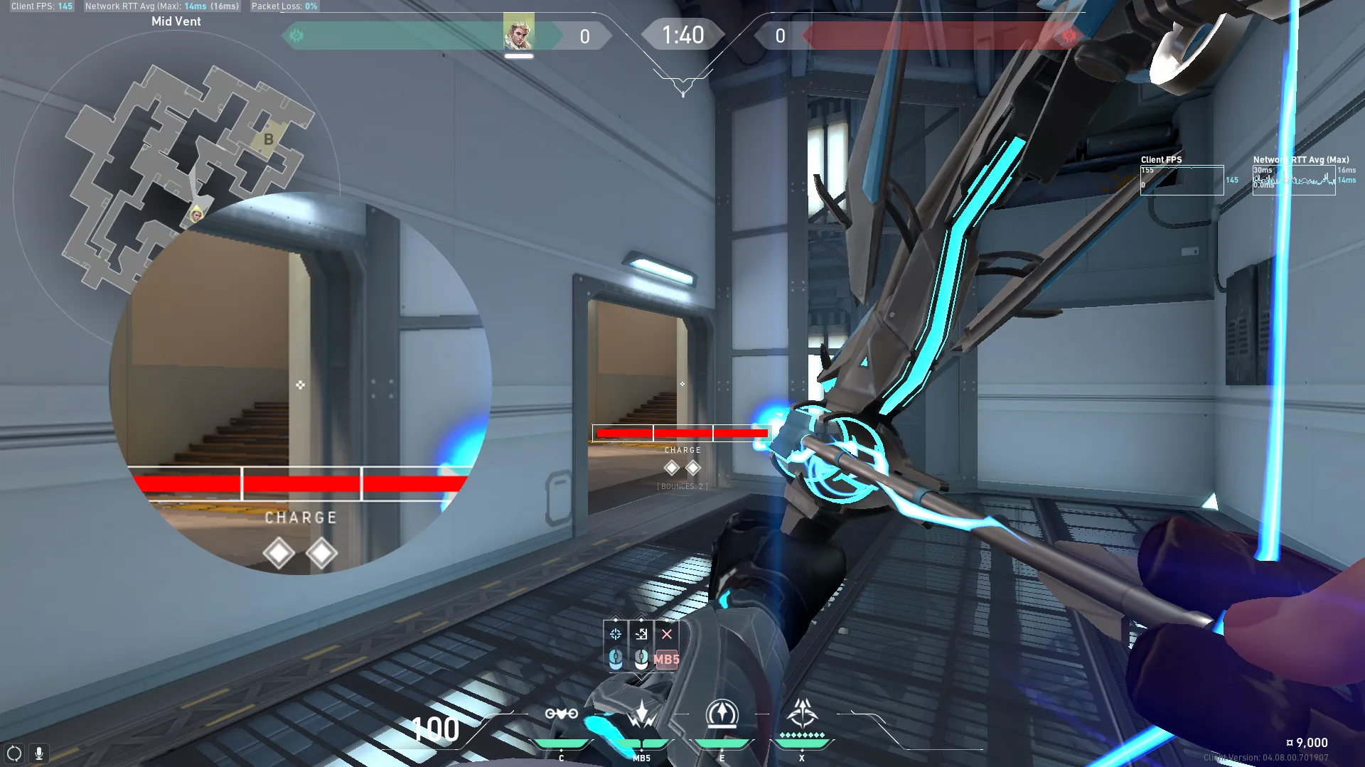 Sova Shock Bolt on Split Attack Mid — step 3 of 4: Aim — line up the shot