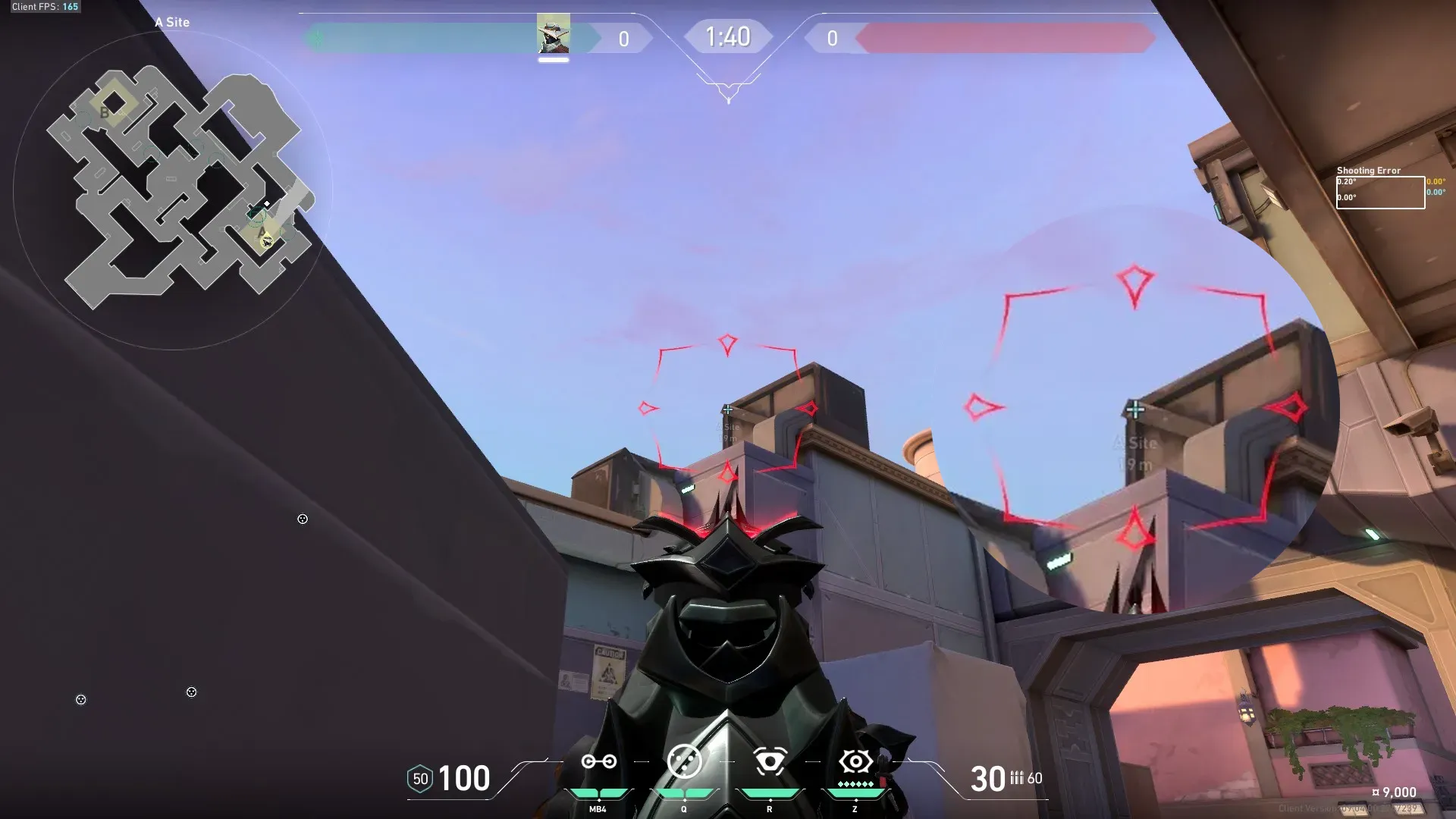 Cypher Cyber Cage on Sunset Defense Site A — step 3 of 5: Aim — line up the shot