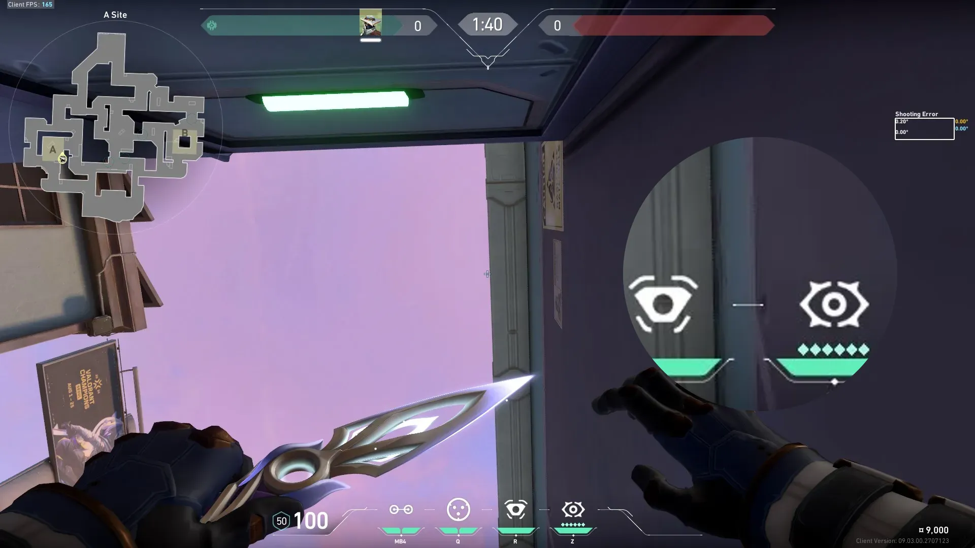 Cypher Cyber Cage on Sunset Defense Site A — step 2 of 4: Aim — line up the shot
