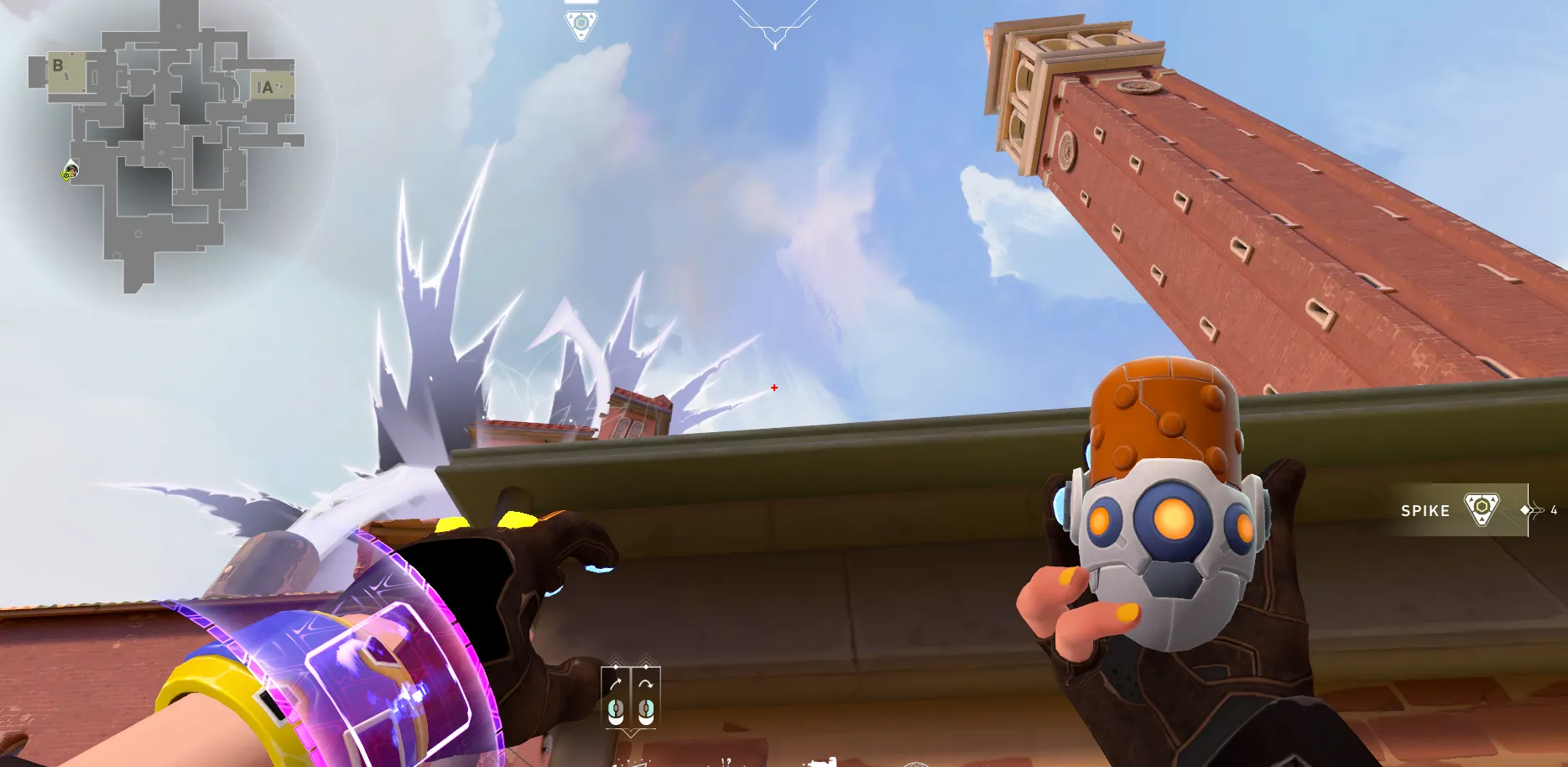 Killjoy Nanoswarm on Ascent Attack Site B — step 2 of 4: Aim — line up the shot