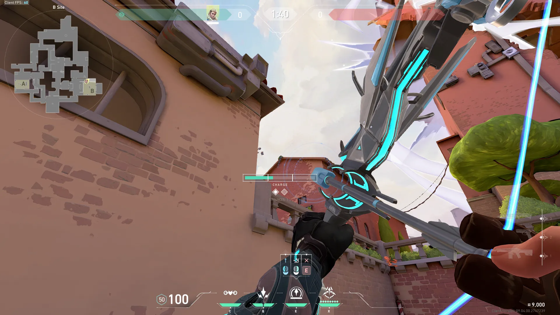 Sova Recon Bolt on Ascent Defense Site B — step 3 of 4: Aim — line up the shot