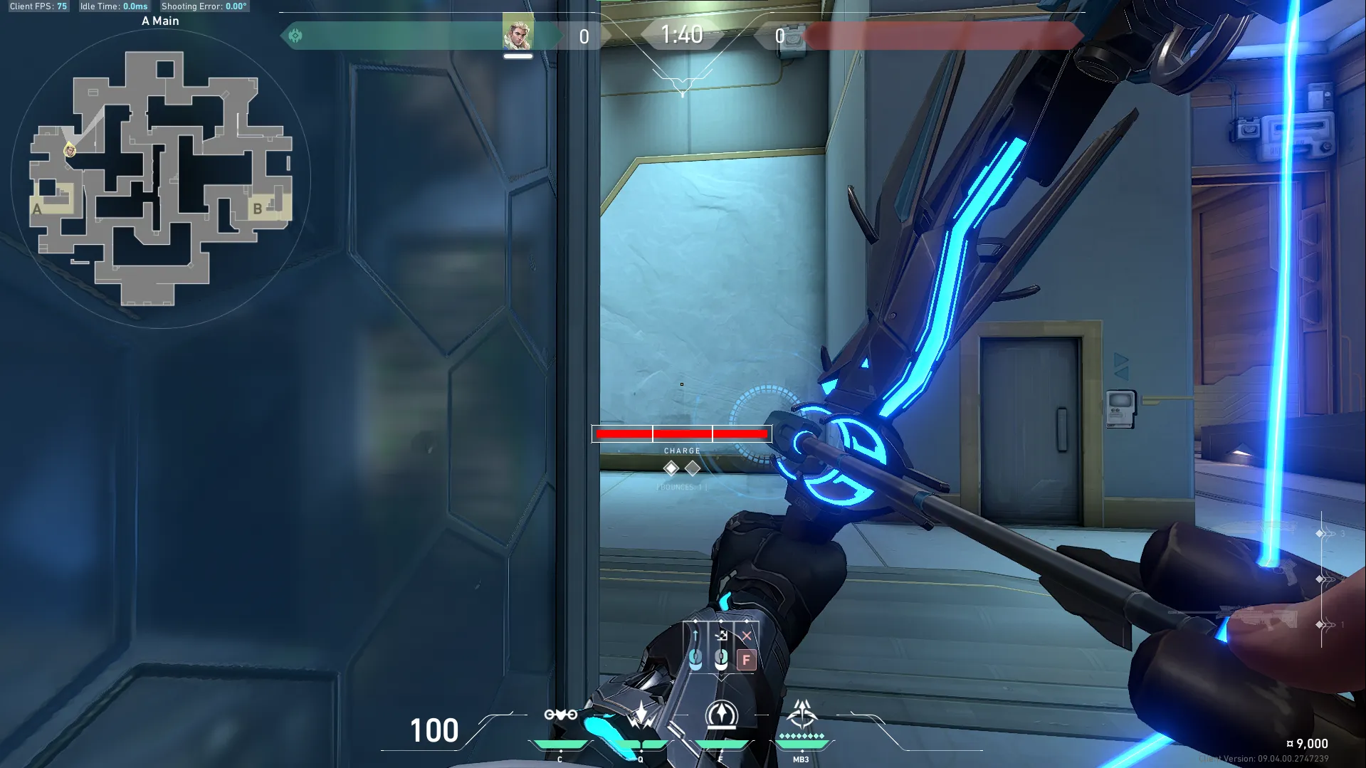 Sova Shock Bolt on Abyss Attack Site A — step 4 of 5: Aim — line up the shot