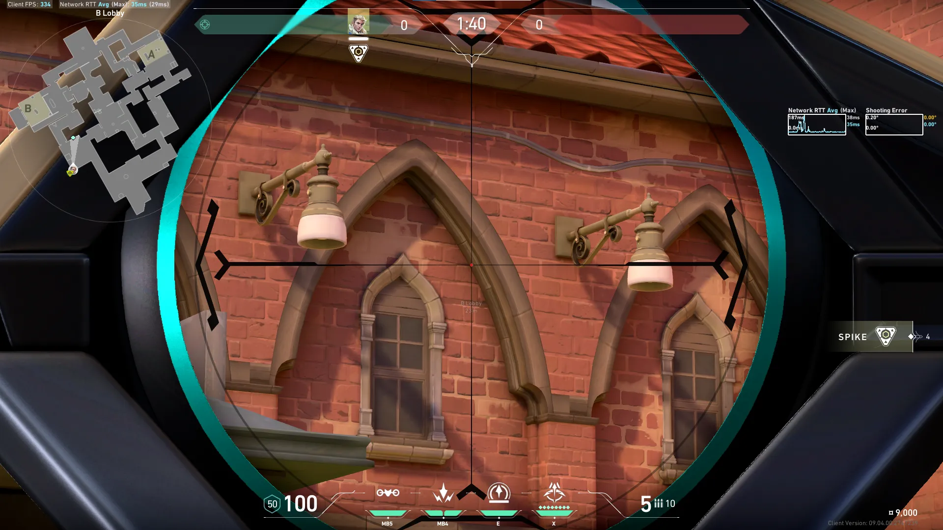 Sova Recon Bolt on Ascent Attack Site A — step 2 of 3: Aim — line up the shot