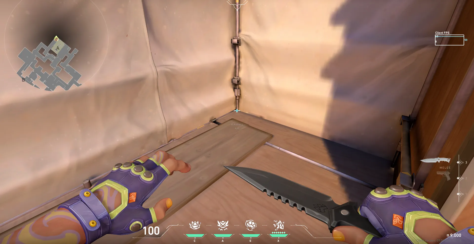 Gekko Mosh Pit on Ascent Defense Mid — step 1 of 3: Position — where to stand