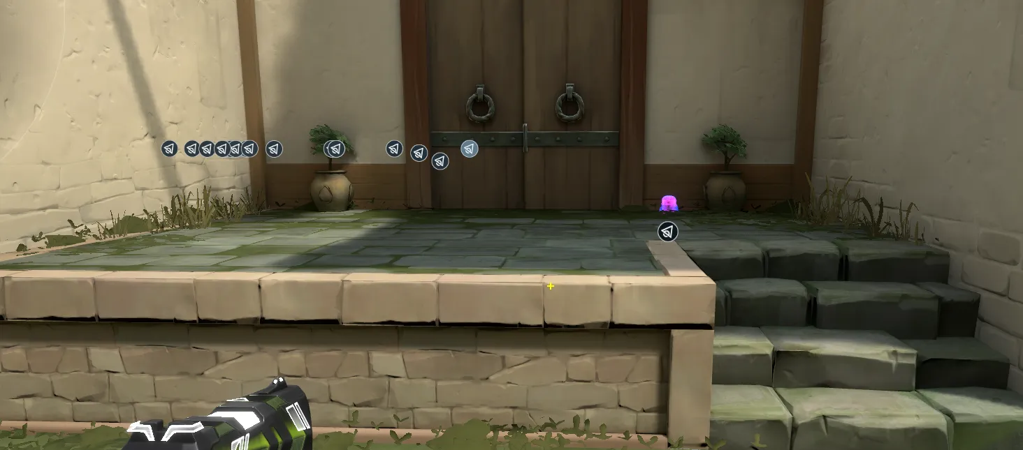 Killjoy Nanoswarm on Haven Attack Site C — step 4 of 5: Aim — line up the shot