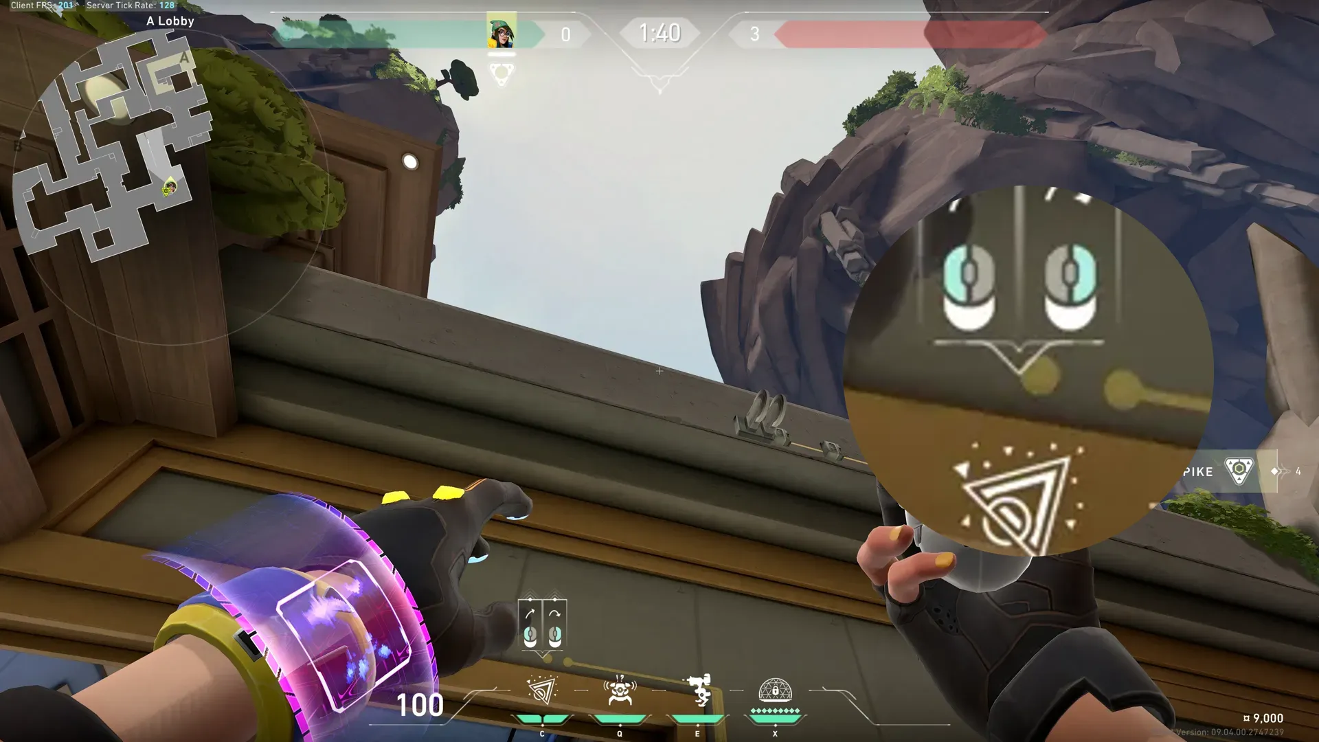 Killjoy Nanoswarm on Abyss Attack Site A — step 3 of 4: Aim — line up the shot