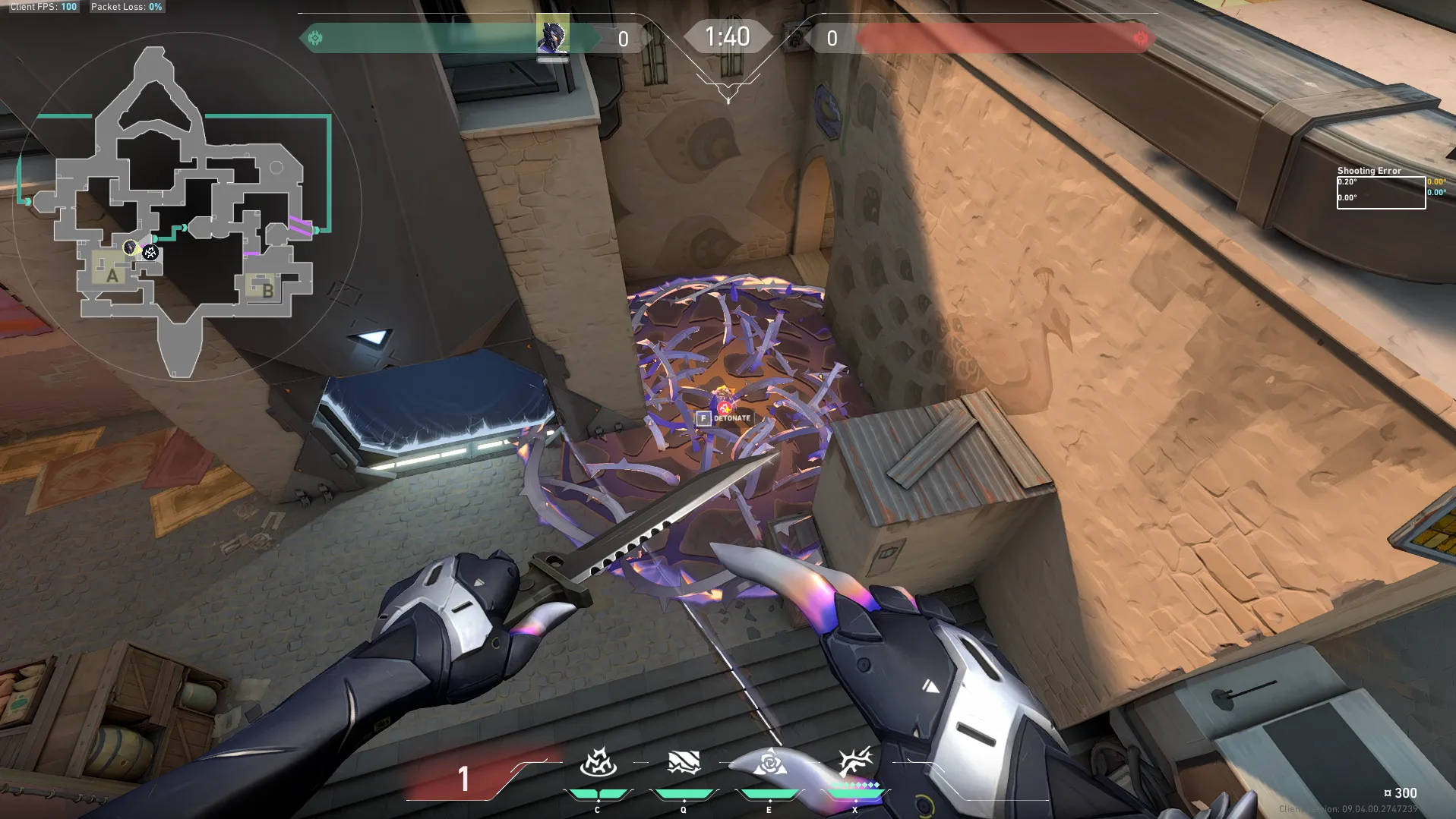 Vyse Razorvine on Bind Attack Site A — step 3 of 3: Result