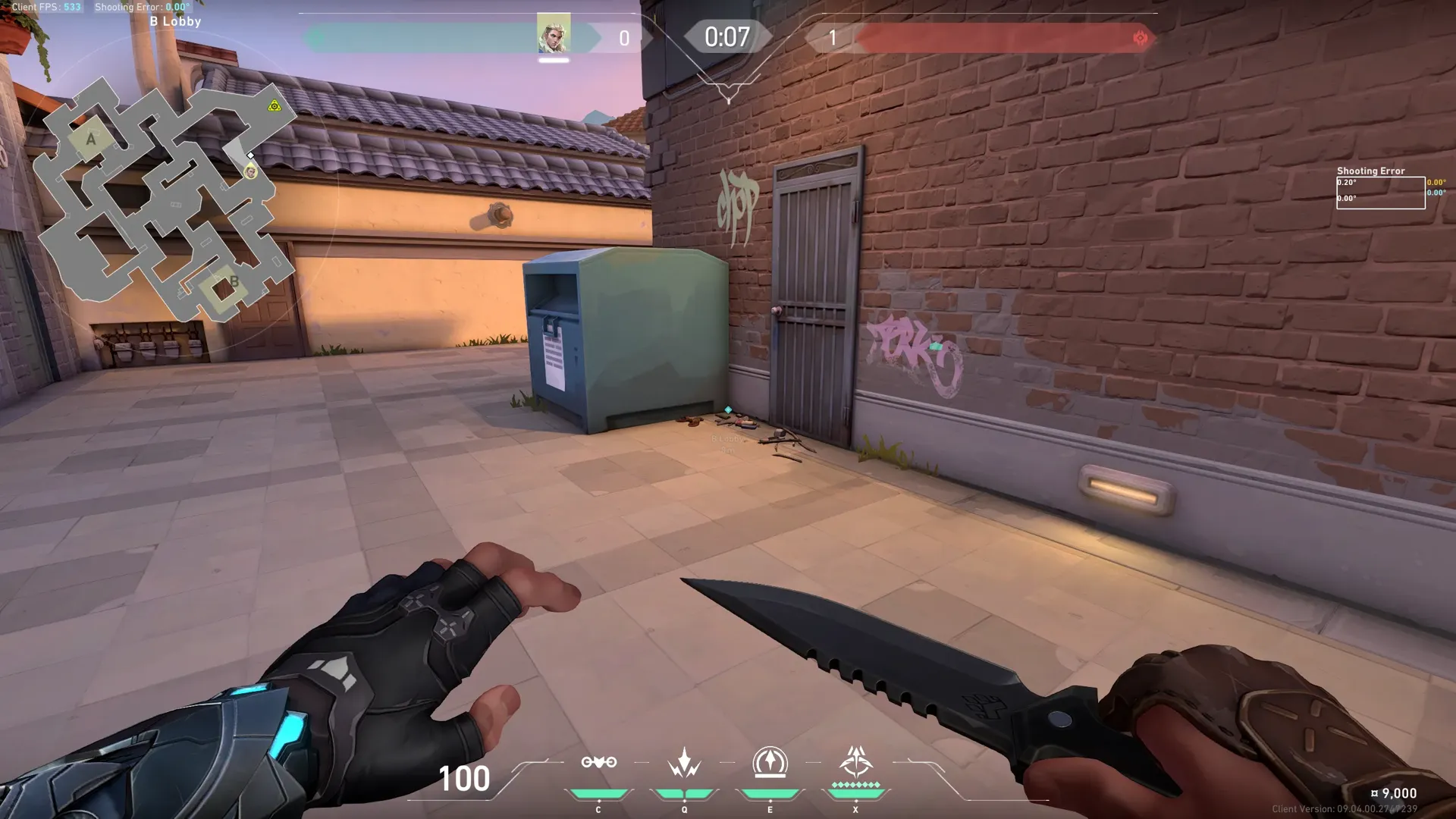 Fast Anti Sentinel Shock Dart — Sova lineup on Sunset