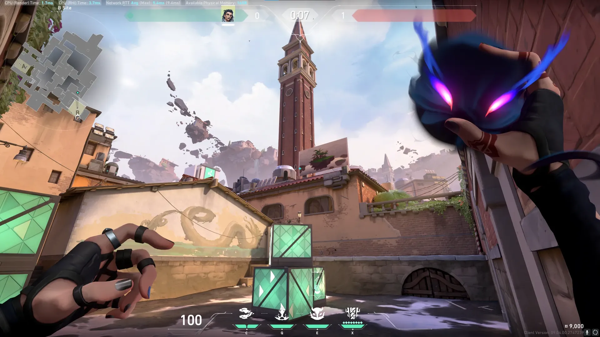 Fade Haunt on Ascent Defense Site B — step 2 of 4: Aim — line up the shot