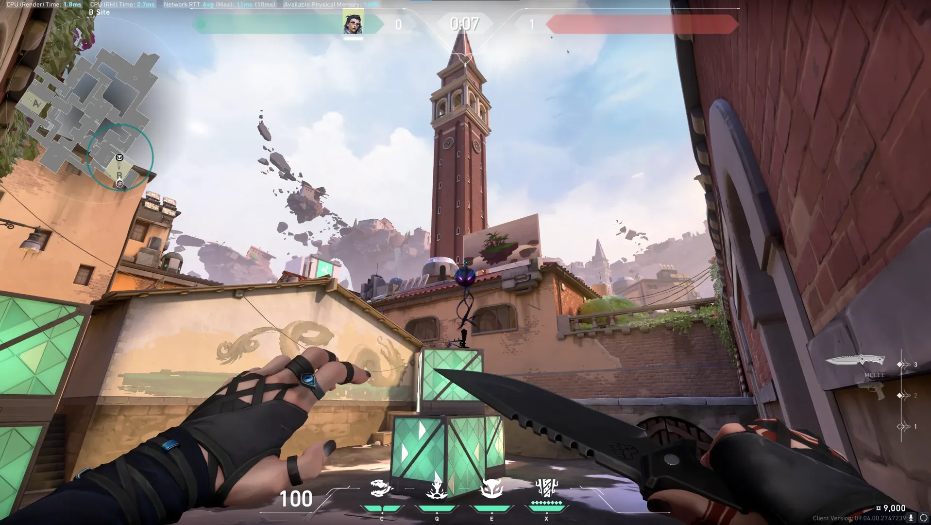 Fade Haunt on Ascent Defense Site B — step 3 of 4: Aim — line up the shot