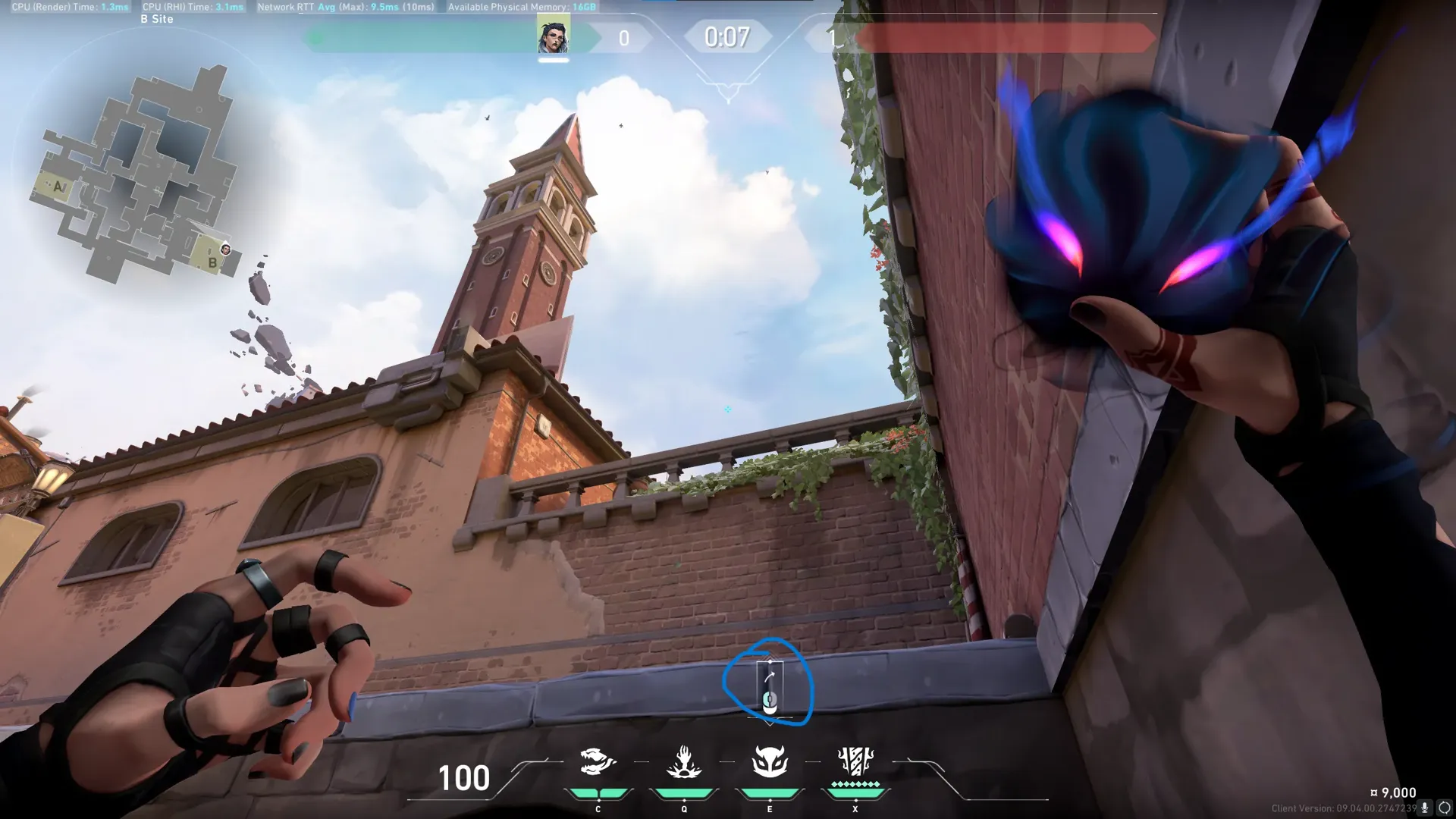 Fade Haunt on Ascent Defense Site B — step 2 of 4: Aim — line up the shot