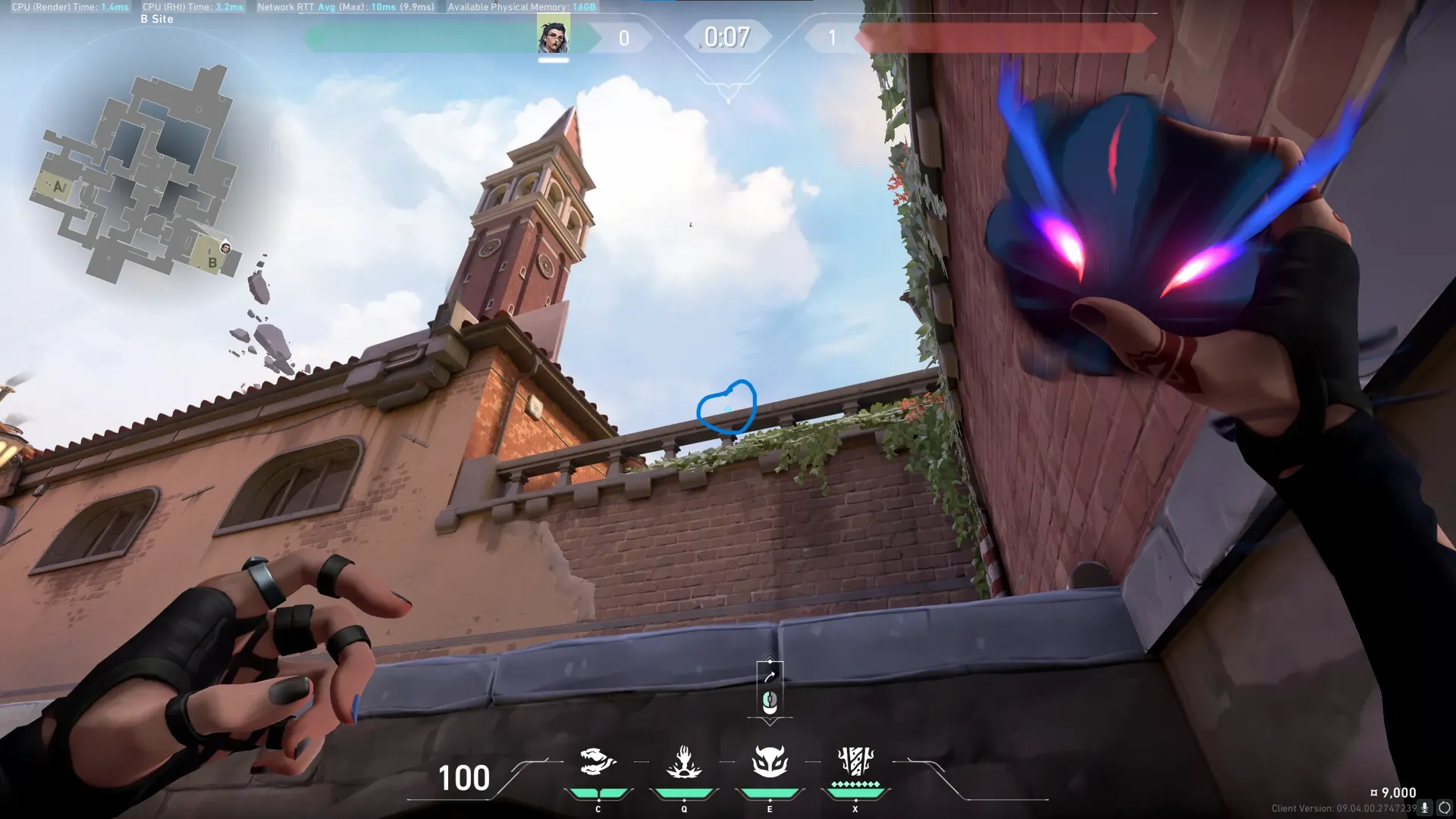 Fade Haunt on Ascent Defense Site B — step 3 of 4: Aim — line up the shot