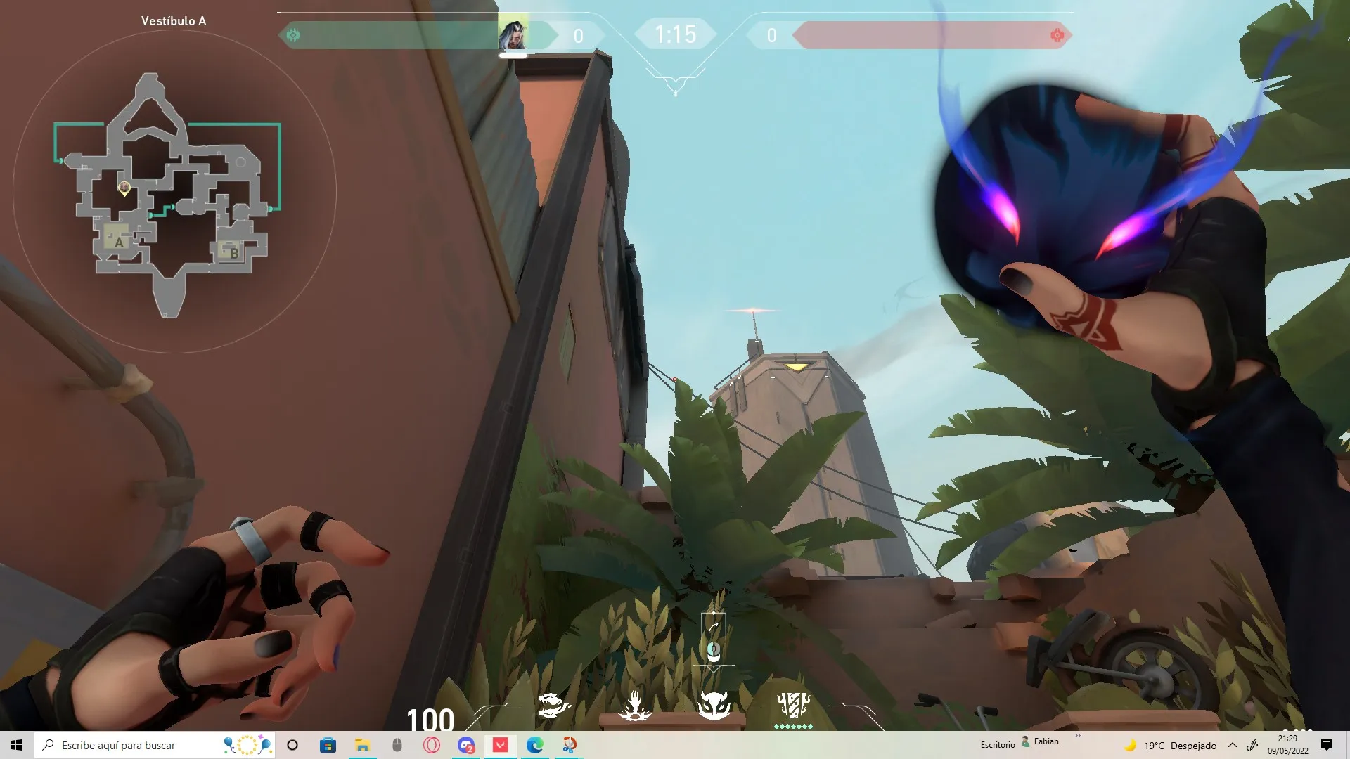 Fade Haunt on Bind Attack Site A — step 2 of 3: Aim — line up the shot